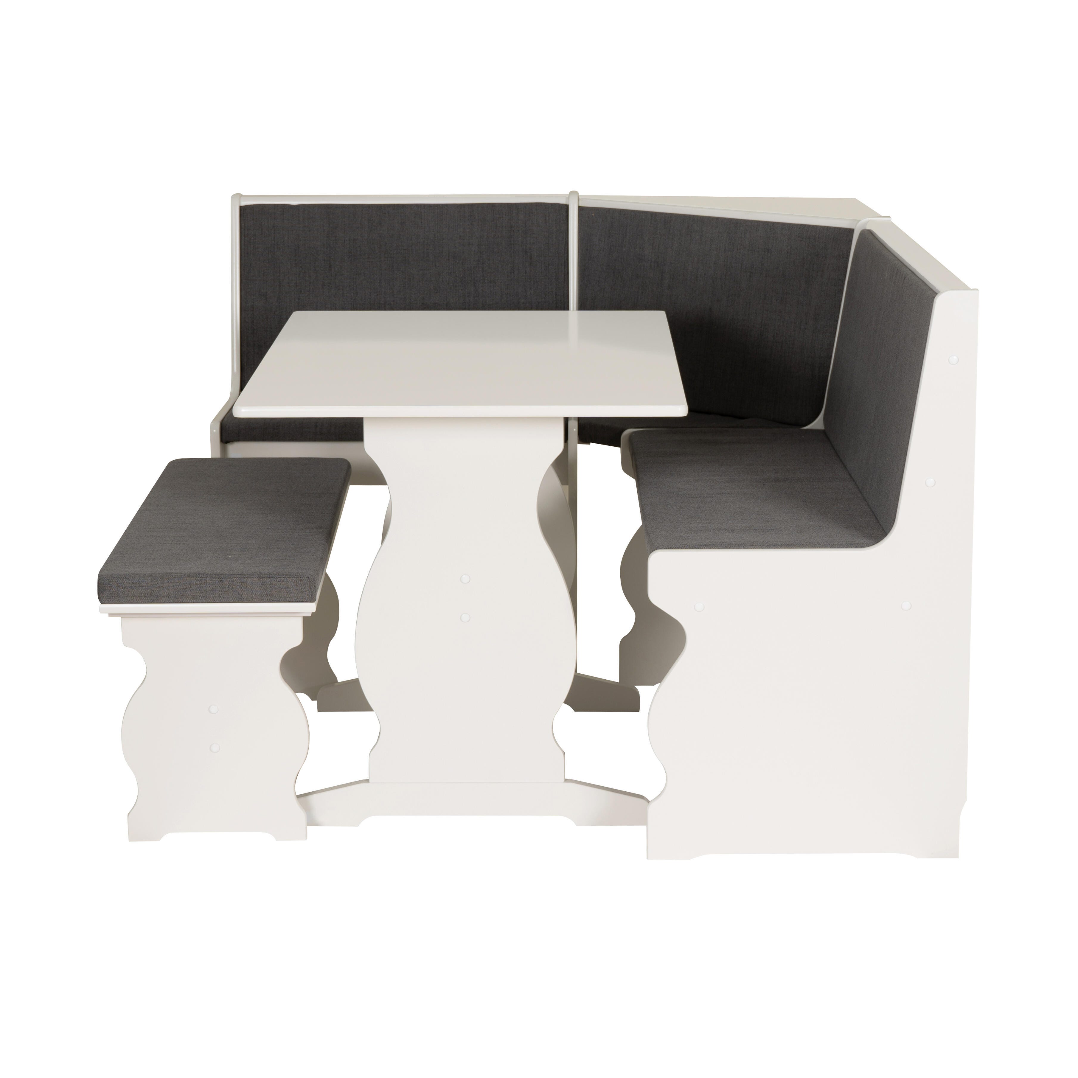 Linon Lela Charcoal Nook, White/Charcoal, large