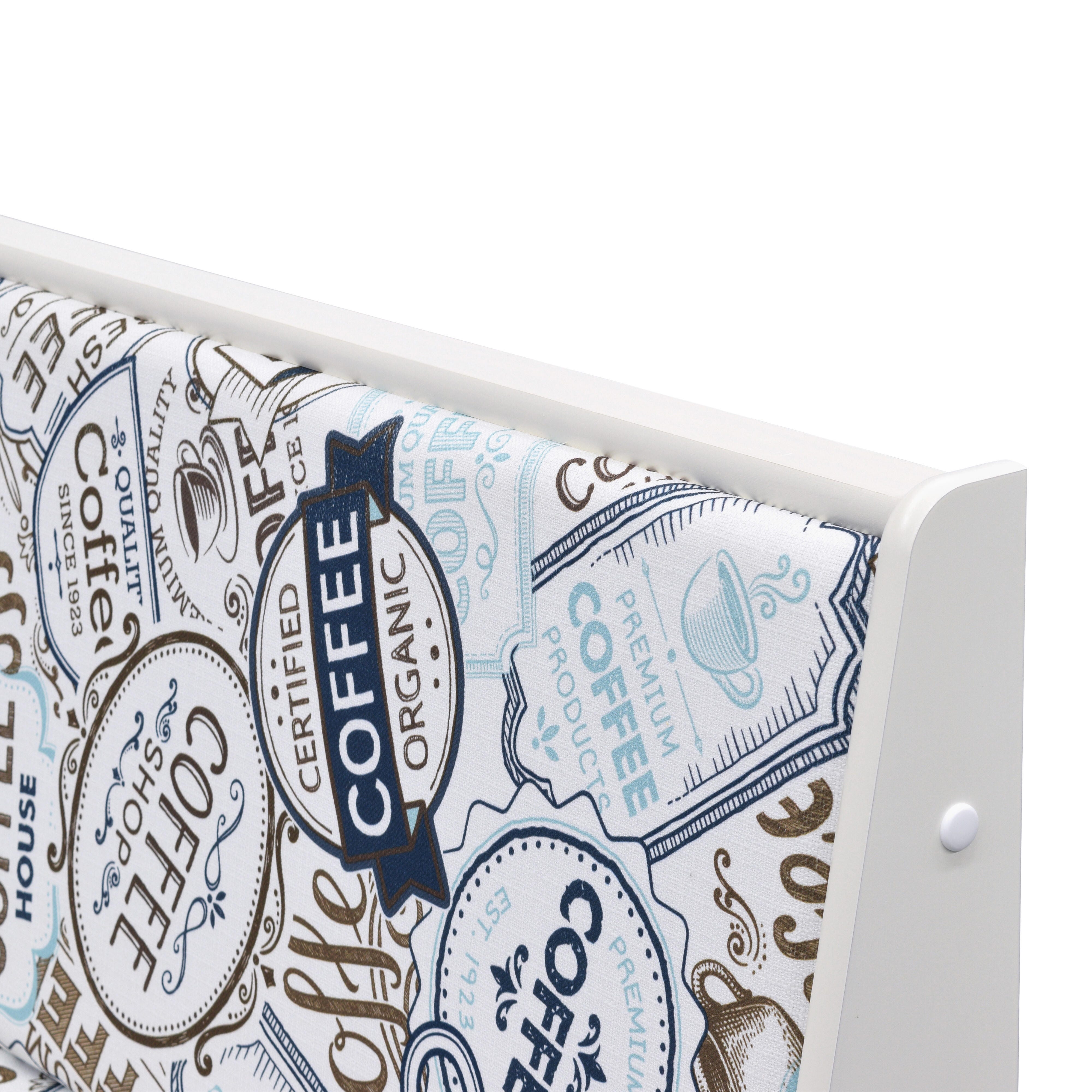 Linon Lela Coffee Nook, White/Multi, large