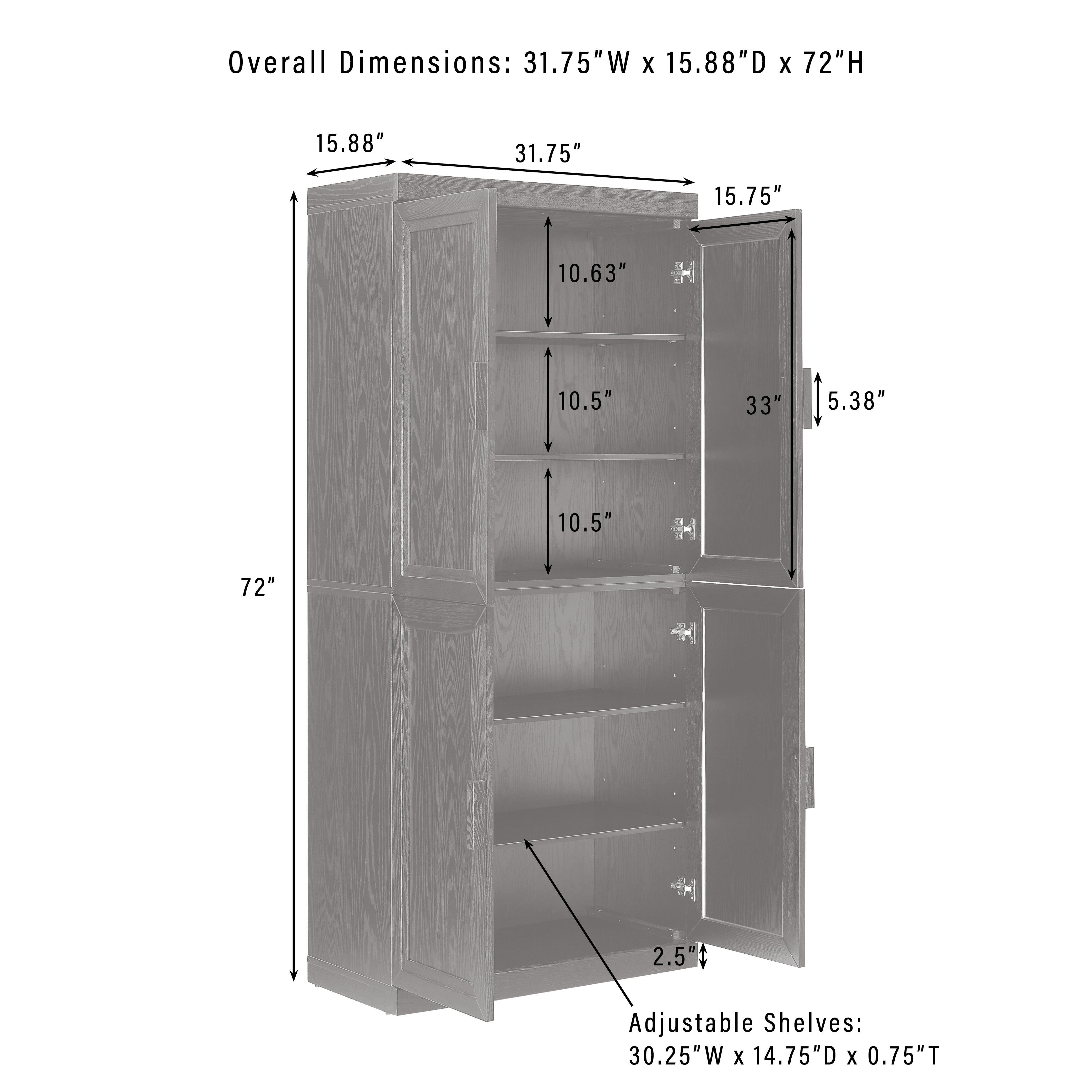 Crosley Furniture Essen Kitchen Pantry Storage Cabinet, , large