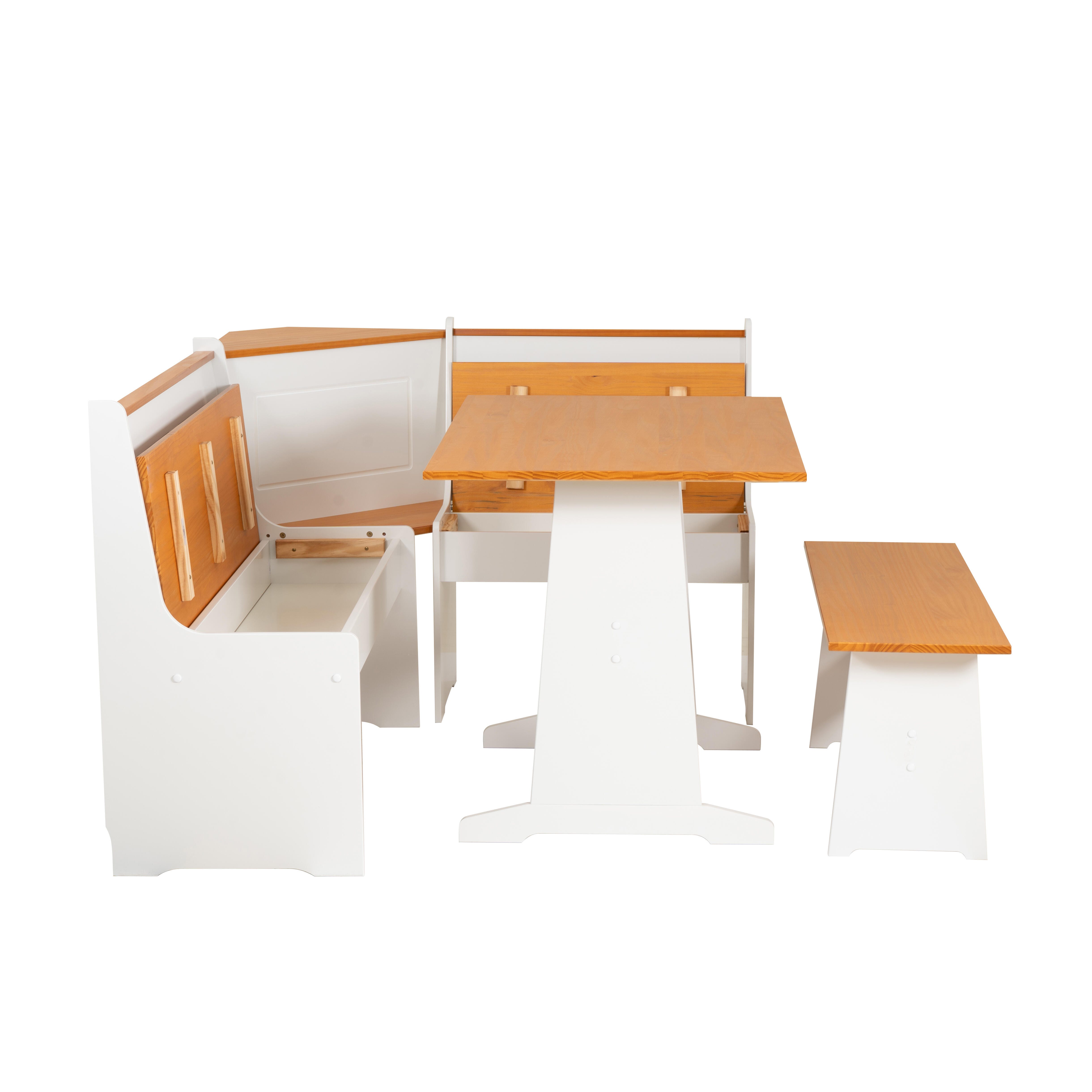 Linon Austell White and Pine Nook, White/Natural, large