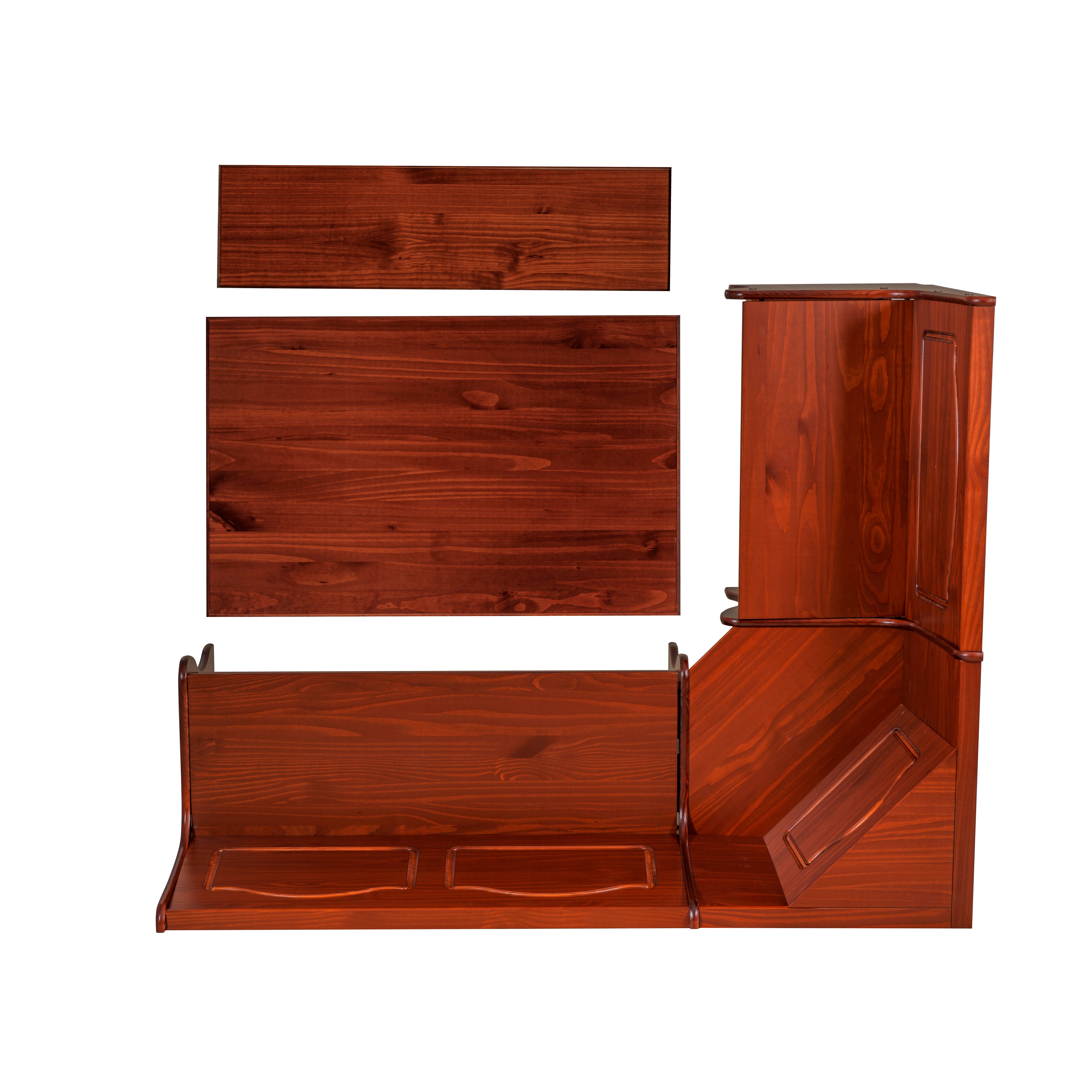 Linon Hanah Walnut Nook, Walnut Brown, large