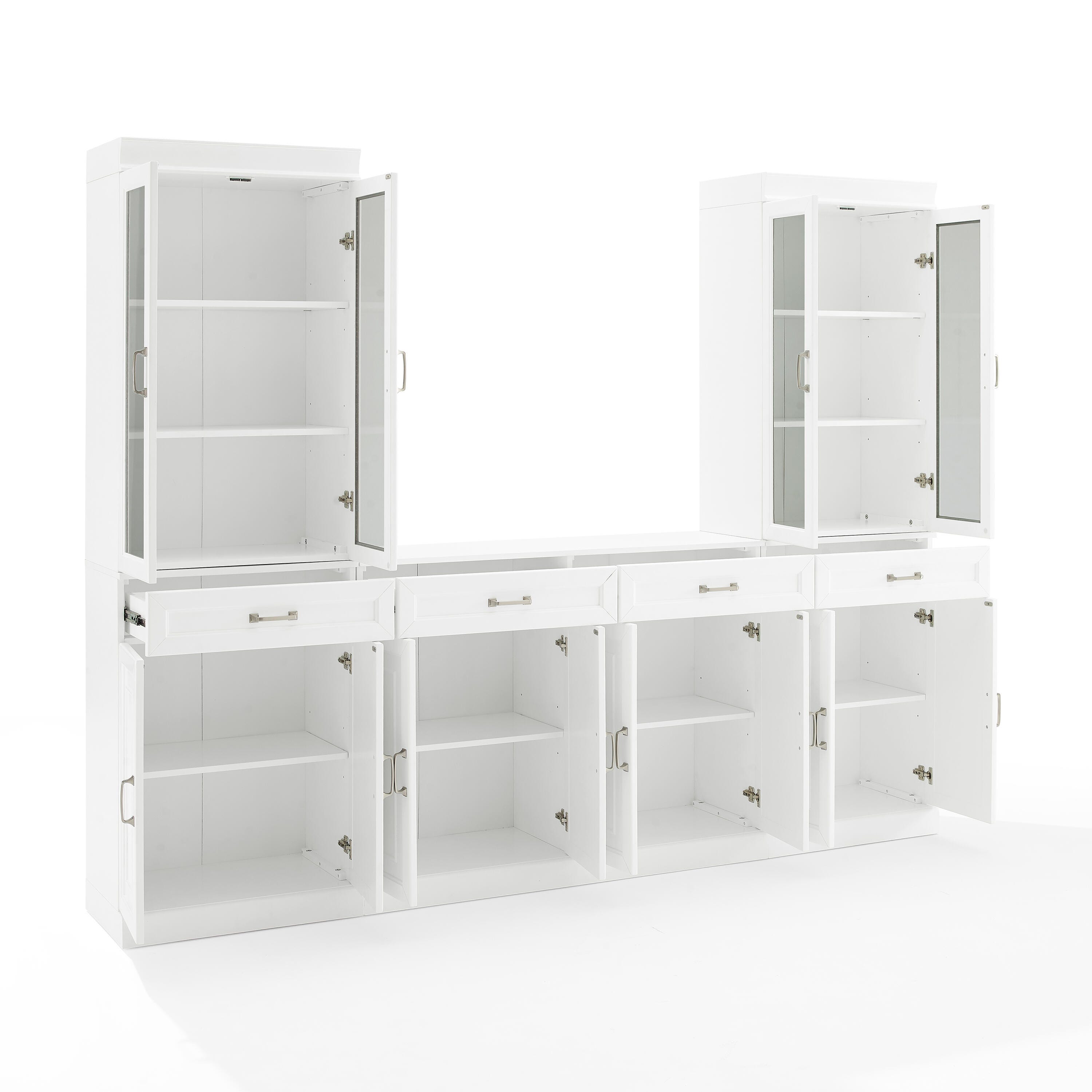 Crosley Furniture Stanton 3-Piece Sideboard and Pantry Set, , large
