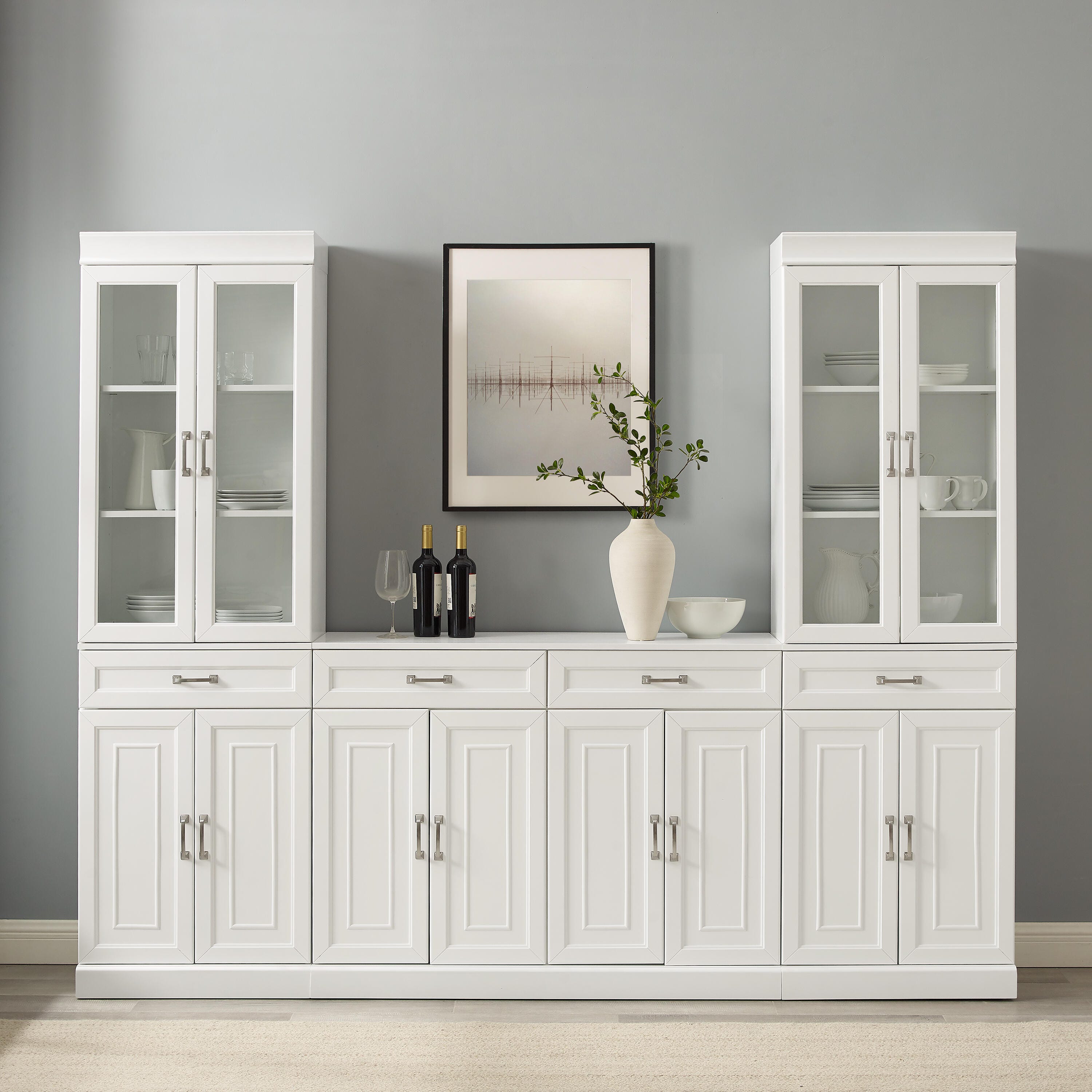 Crosley Furniture Stanton 3-Piece Sideboard and Pantry Set, , large