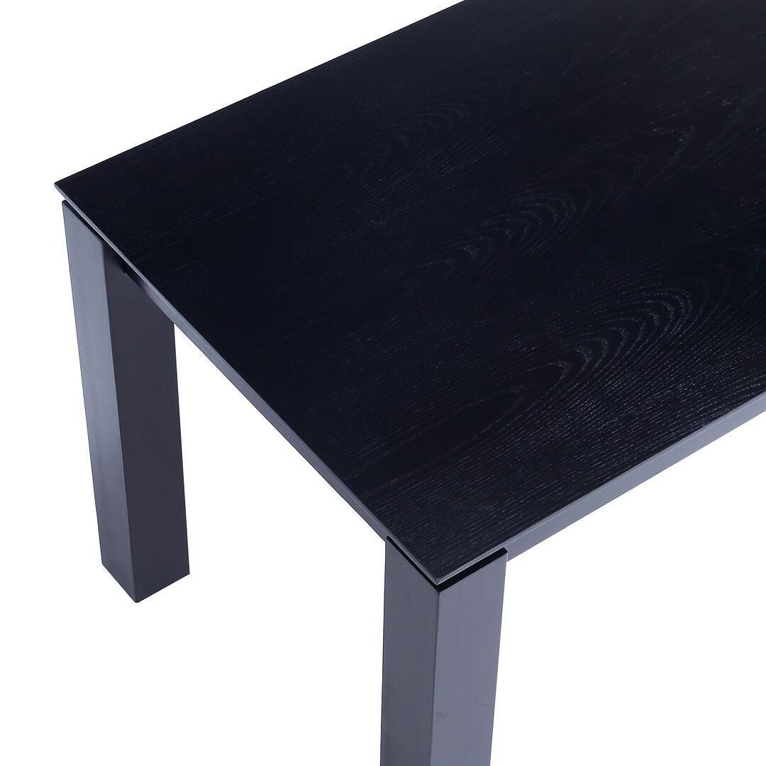 Manhattan Comfort Rockaway and Colbert Dining Table and 6 Chairs, Black/Gray, large