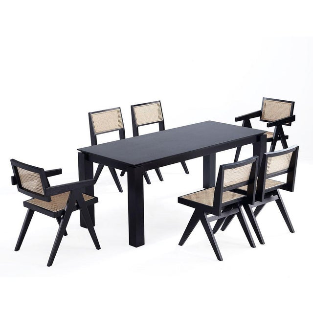 Manhattan Comfort Rockaway and Hamlet Dining Table and 6 Chairs