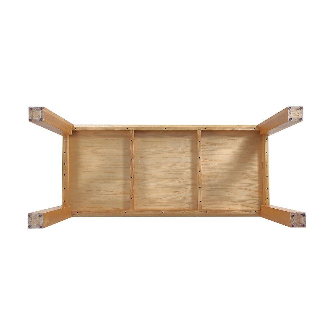 Manhattan Comfort Rockaway Dining Table, Natural, large