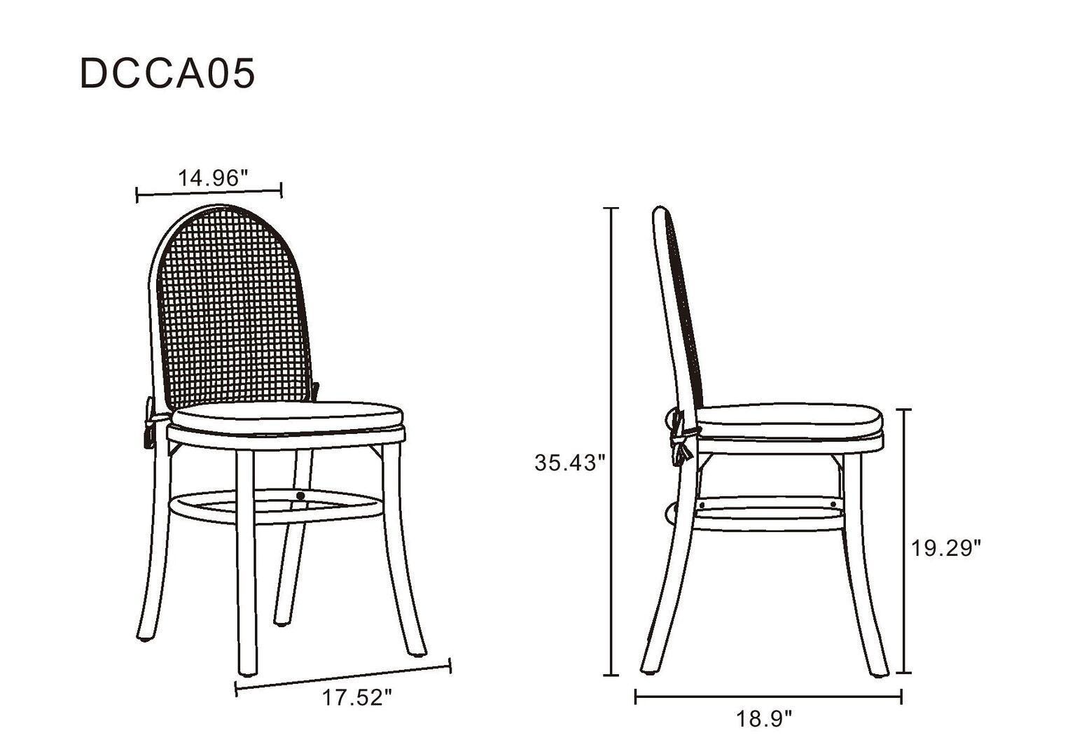 Manhattan Comfort Rockaway and Paragon Dining Table and 6 Chairs, Natural/Oatmeal, large