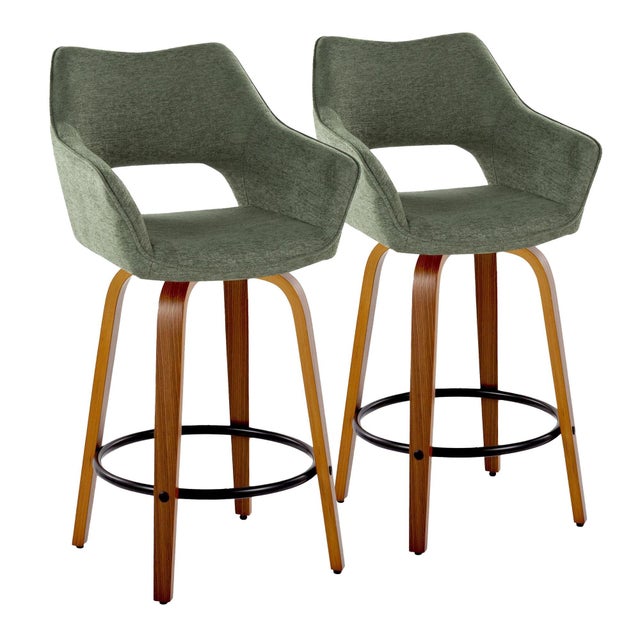 LumiSource Mustang Counter Height Bar Stool (Set of 2)