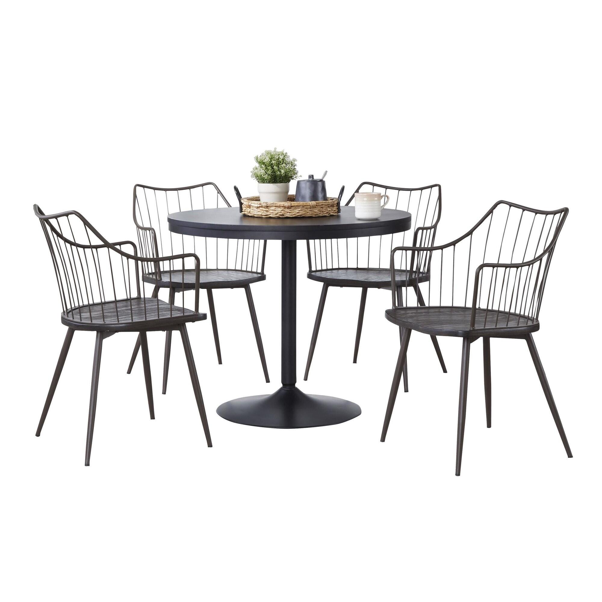 LumiSource Dakota Winston Dining Table and 4 Chairs, , large