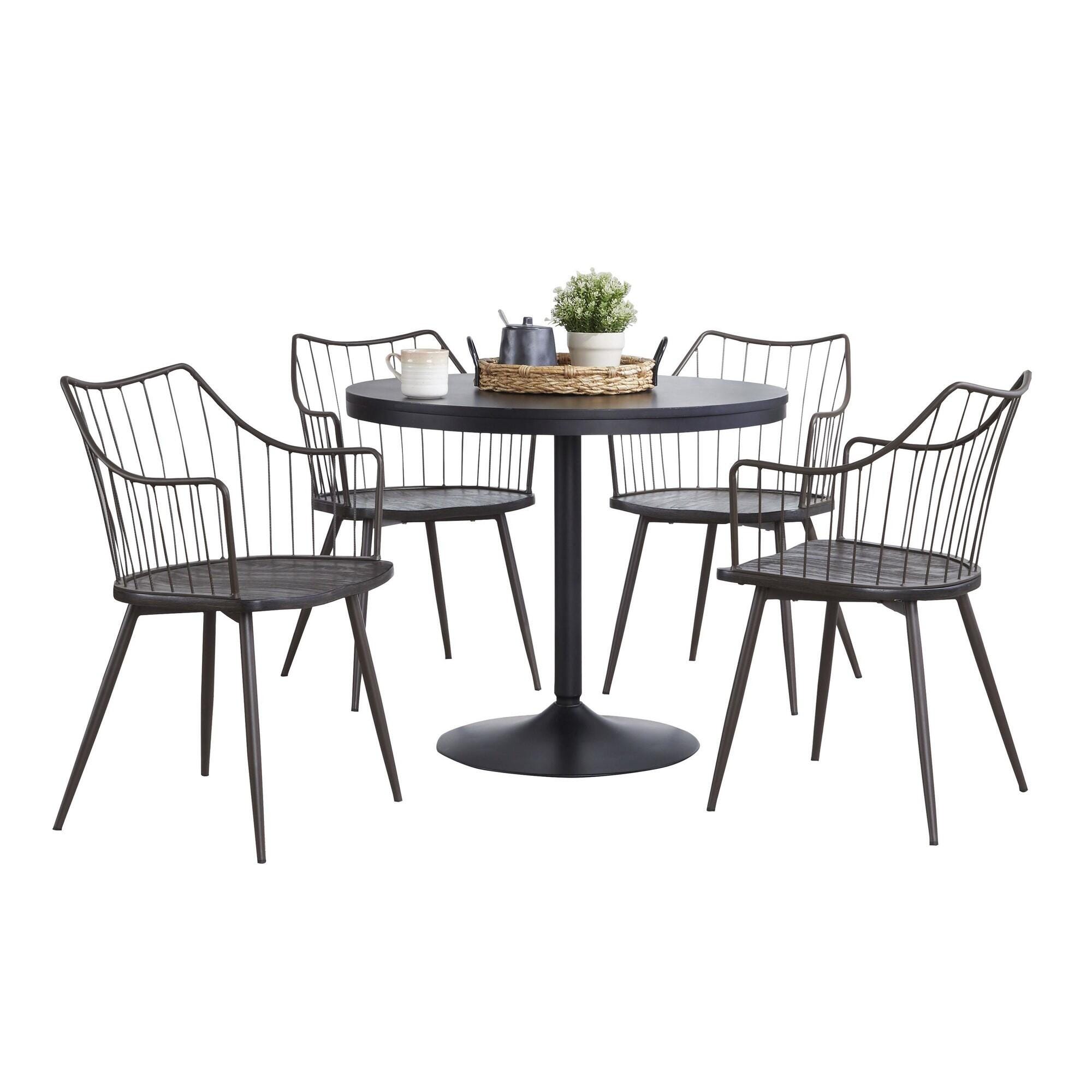 LumiSource Dakota Winston Dining Table and 4 Chairs, , large