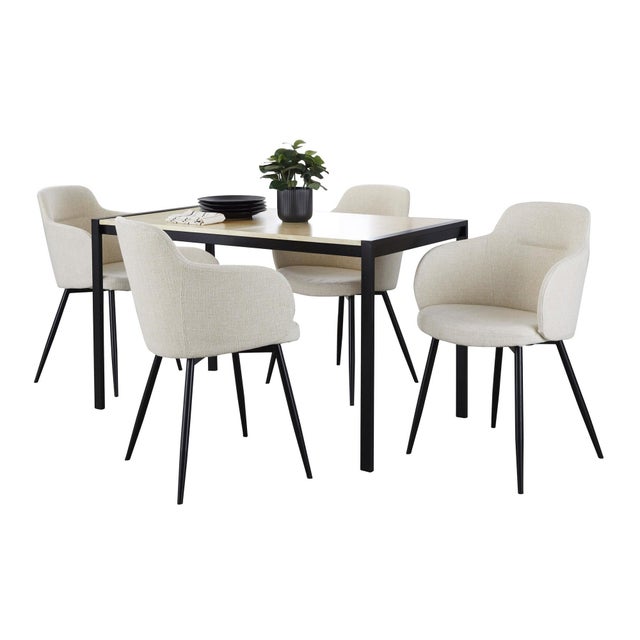 LumiSource Fuji Boyne Dining Table and 4 Chairs