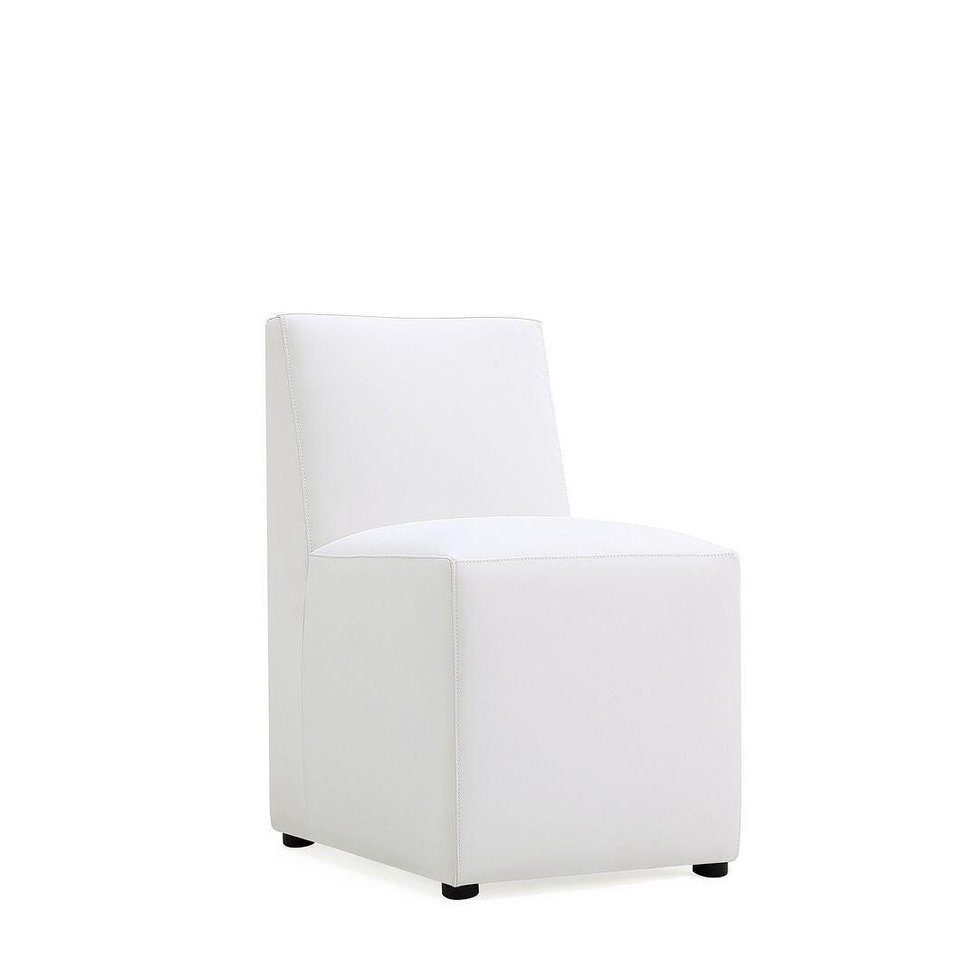 Manhattan Comfort Anna Upholstered Dining Chair (Set of 2), Cream, large