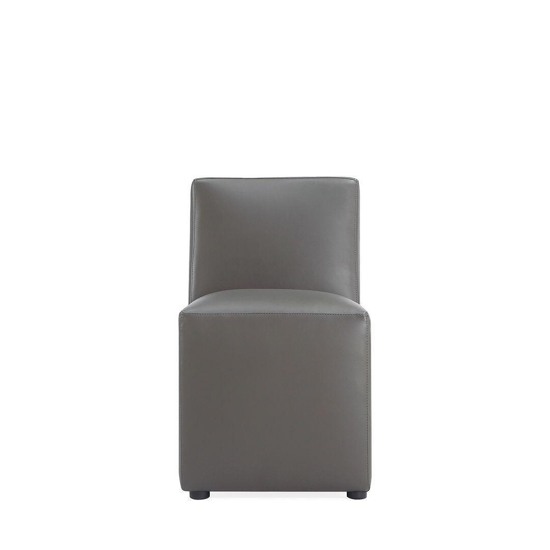 Manhattan Comfort Anna Upholstered Dining Chair (Set of 2), Pewter, large