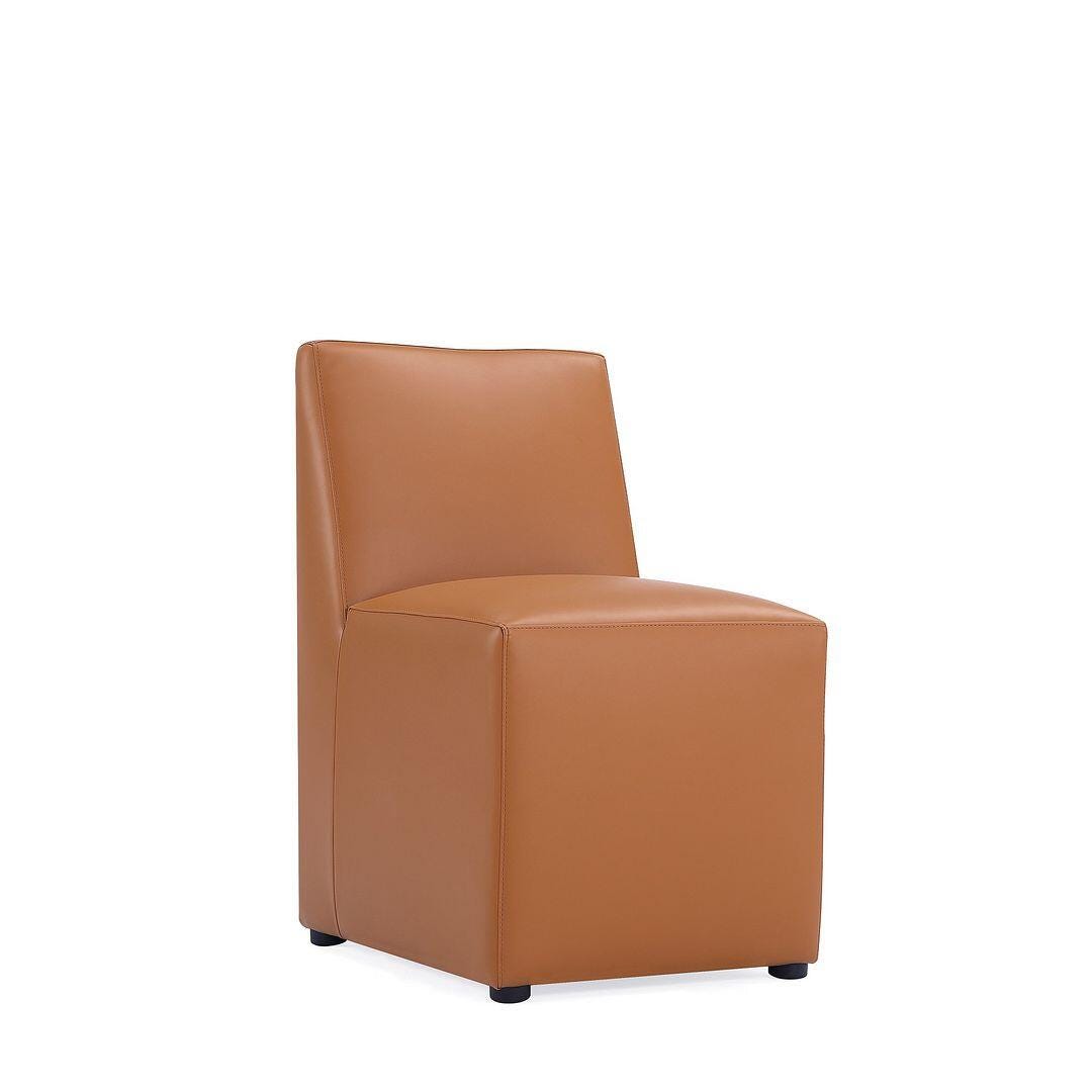 Manhattan Comfort Anna Upholstered Dining Chair (Set of 2), Saddle, large