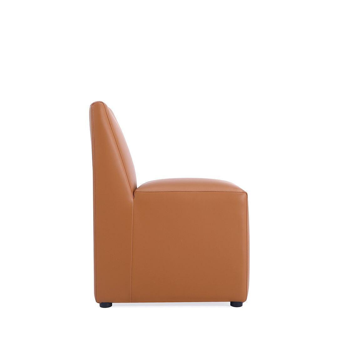 Manhattan Comfort Anna Upholstered Dining Chair (Set of 2), Saddle, large