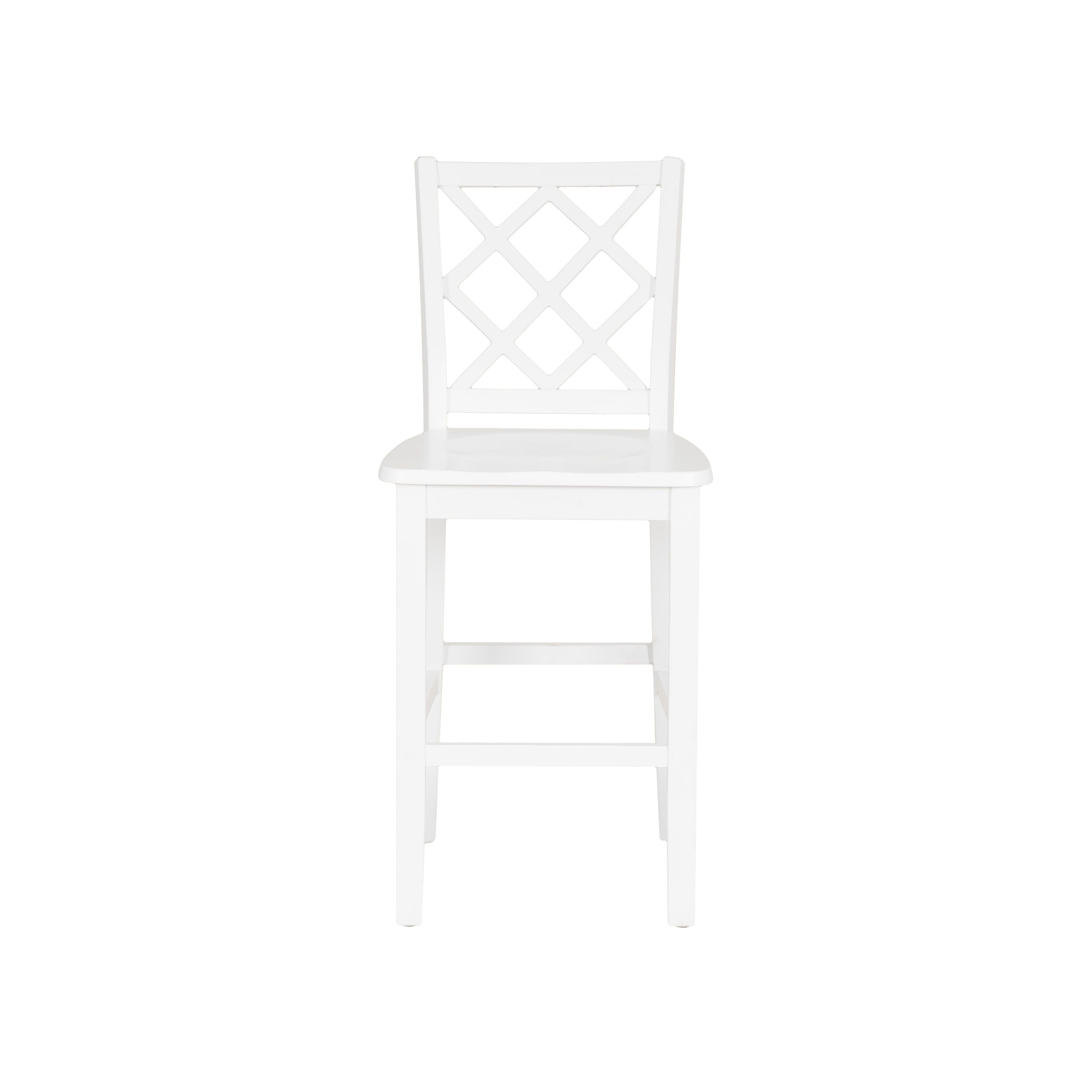 Linon Kolt Counter Height Dining Table and 2 Barstools, White, large