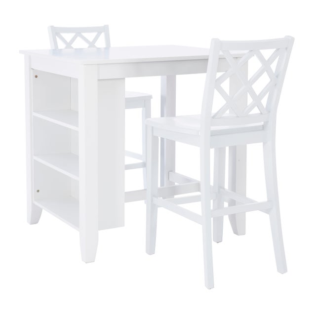 Linon Kolt Counter Height Dining Table and 2 Barstools