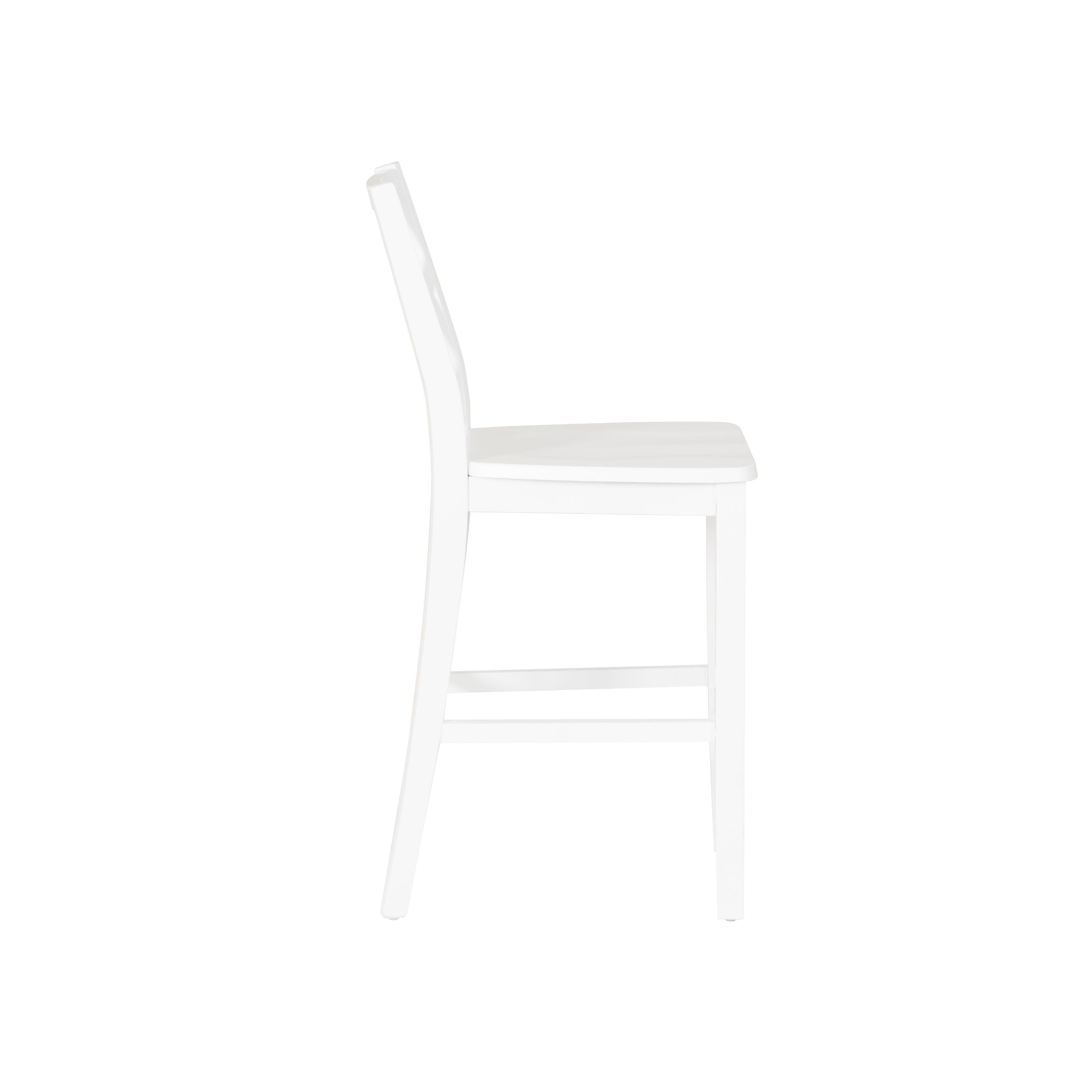 Linon Kolt Counter Height Dining Table and 2 Barstools, White, large