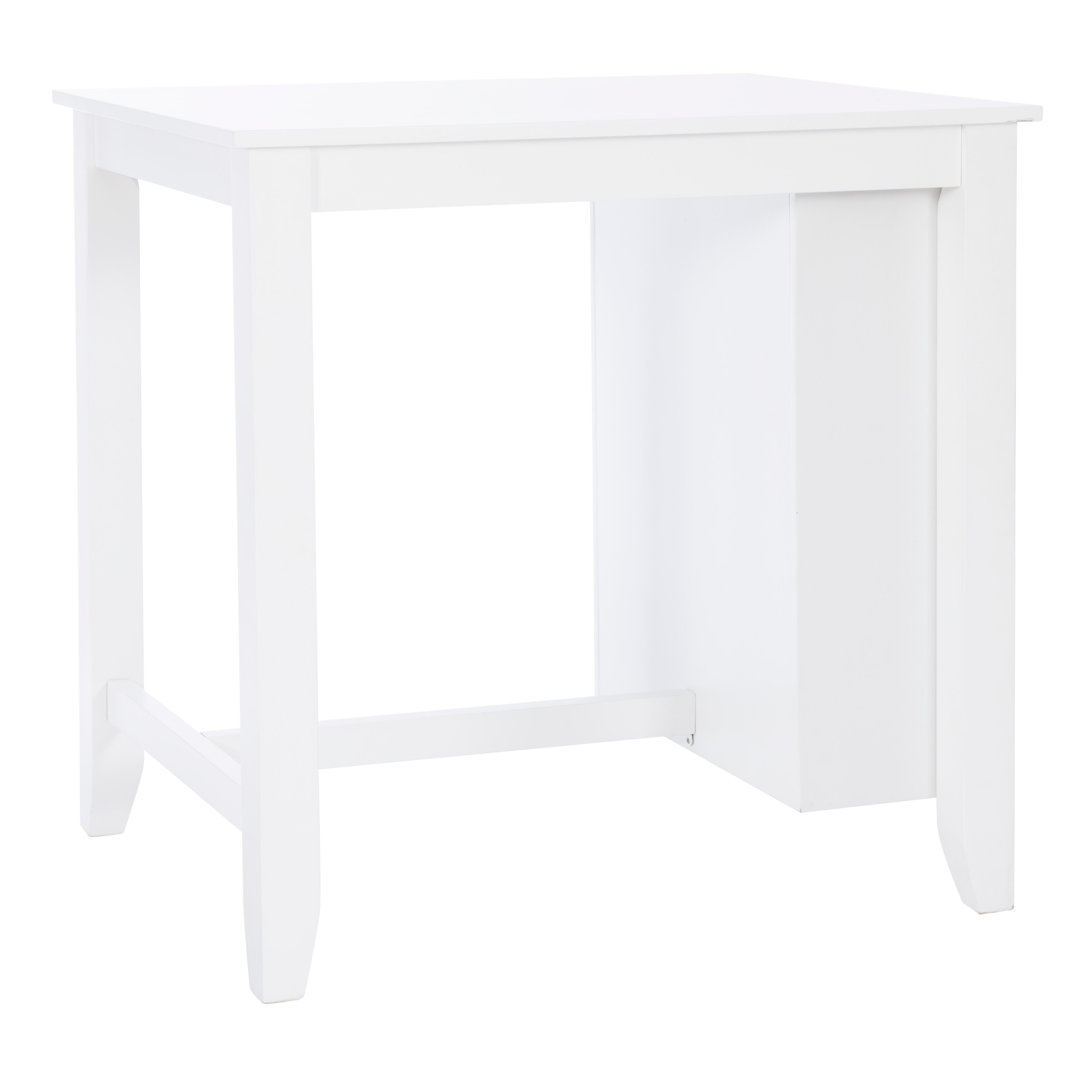 Linon Kolt Counter Height Dining Table and 2 Barstools, White, large