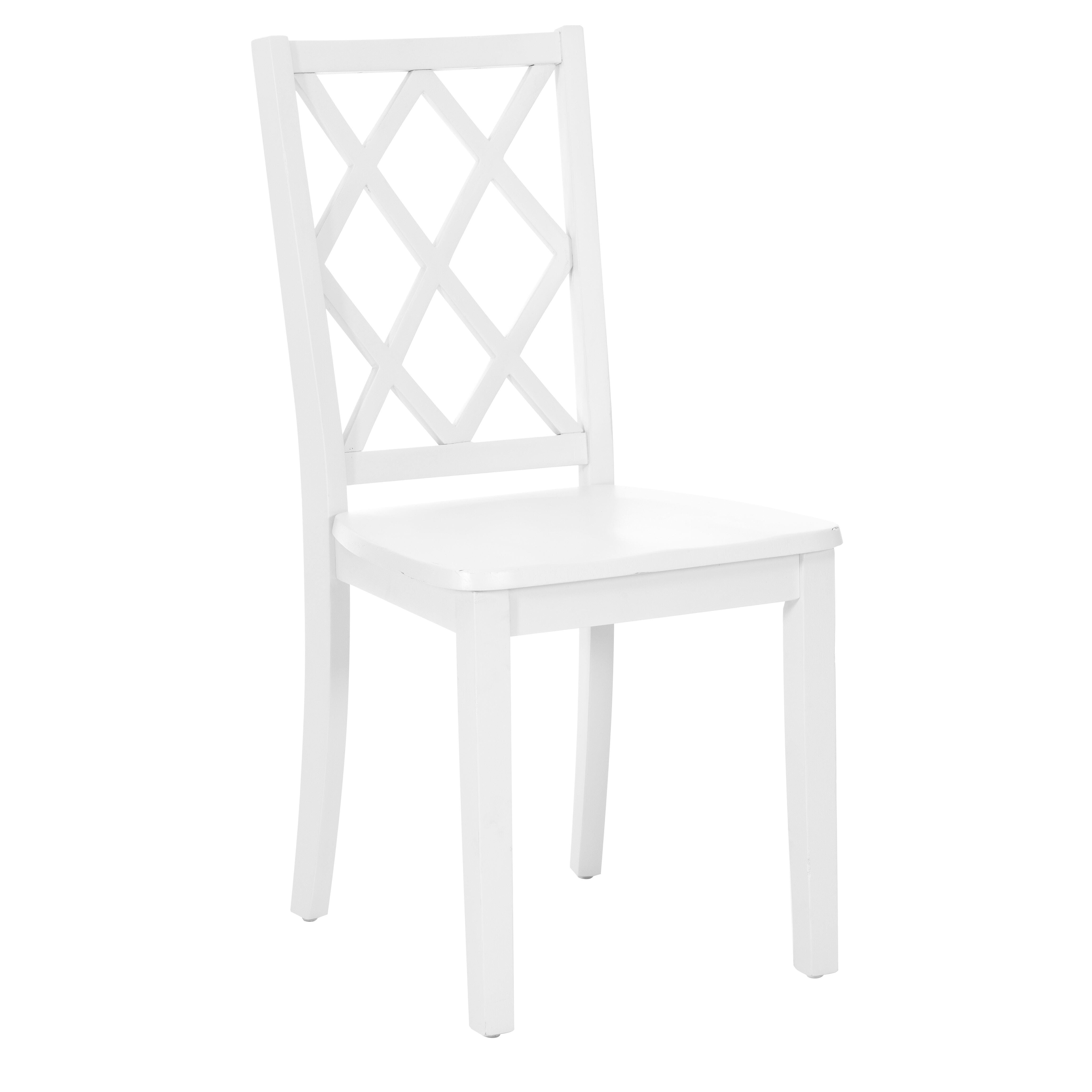 Linon Kolt Rectangular Dining Table and 4 Chairs, White, large