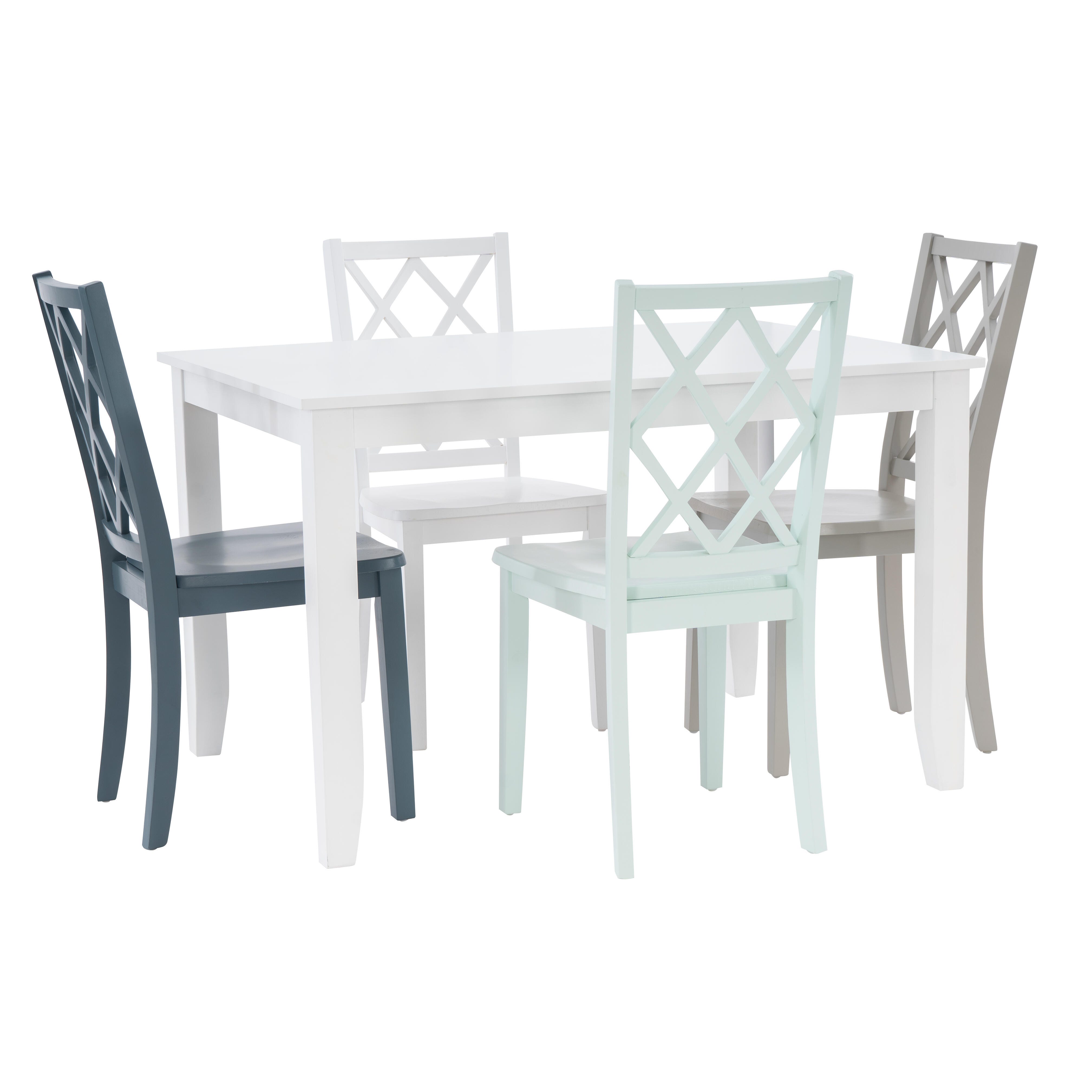 Linon Kolt Rectangular Dining Table and 4 Chairs, Multi, large