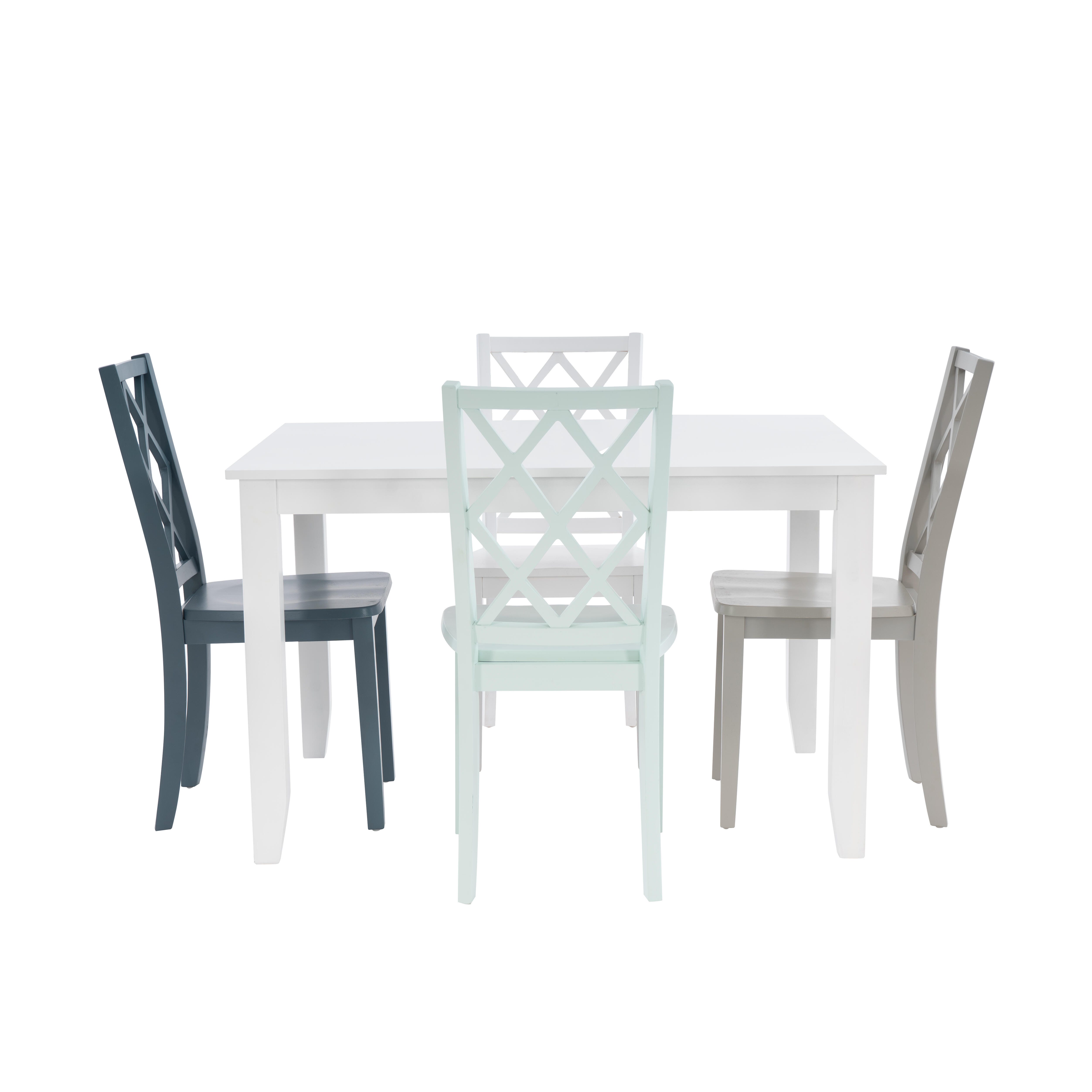 Linon Kolt Rectangular Dining Table and 4 Chairs, Multi, large