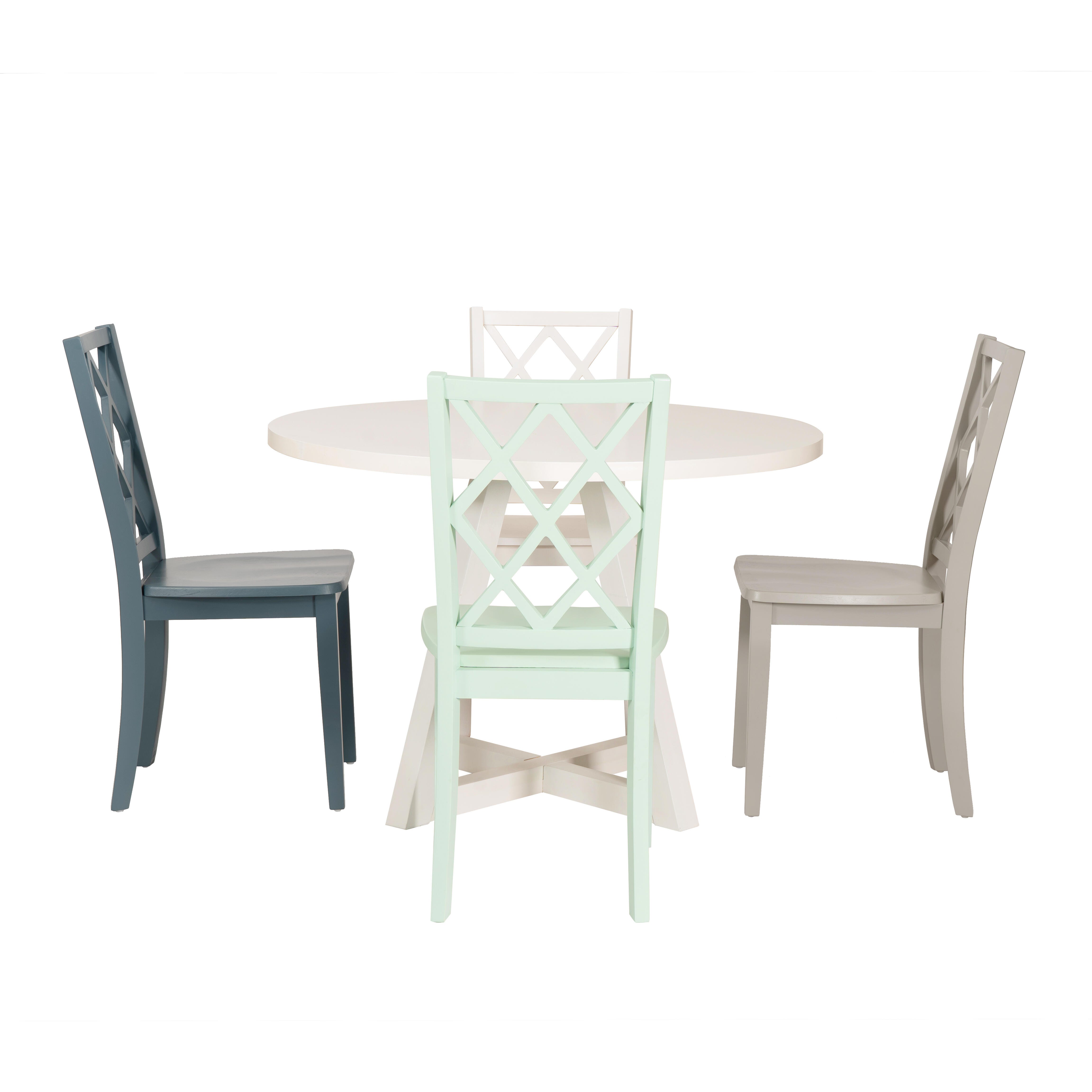 Linon Kolt Round Dining Table and 4 Chairs, Multi, large