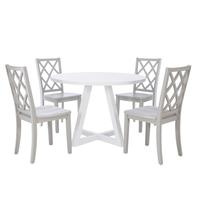 Linon Kolt Round Dining Table and 4 Chairs