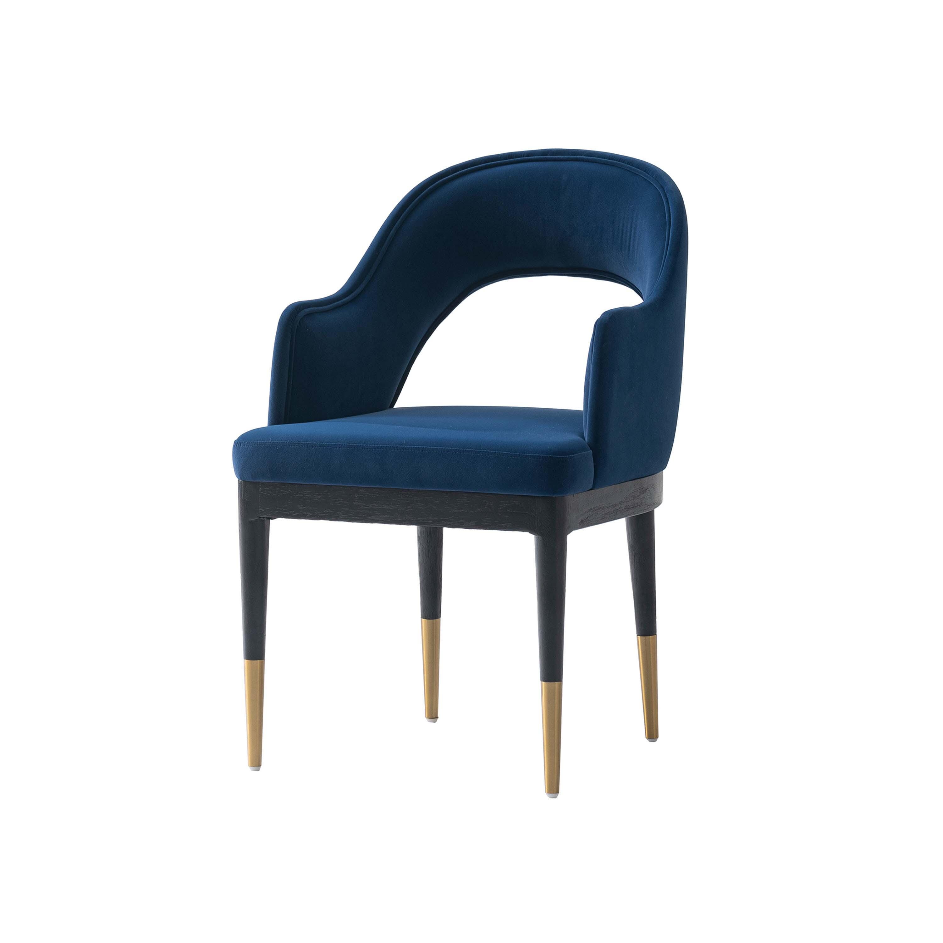 Manhattan Comfort Rockaway And Carrington Dinning Table with 4 Chairs, Black/Midnight Blue, large
