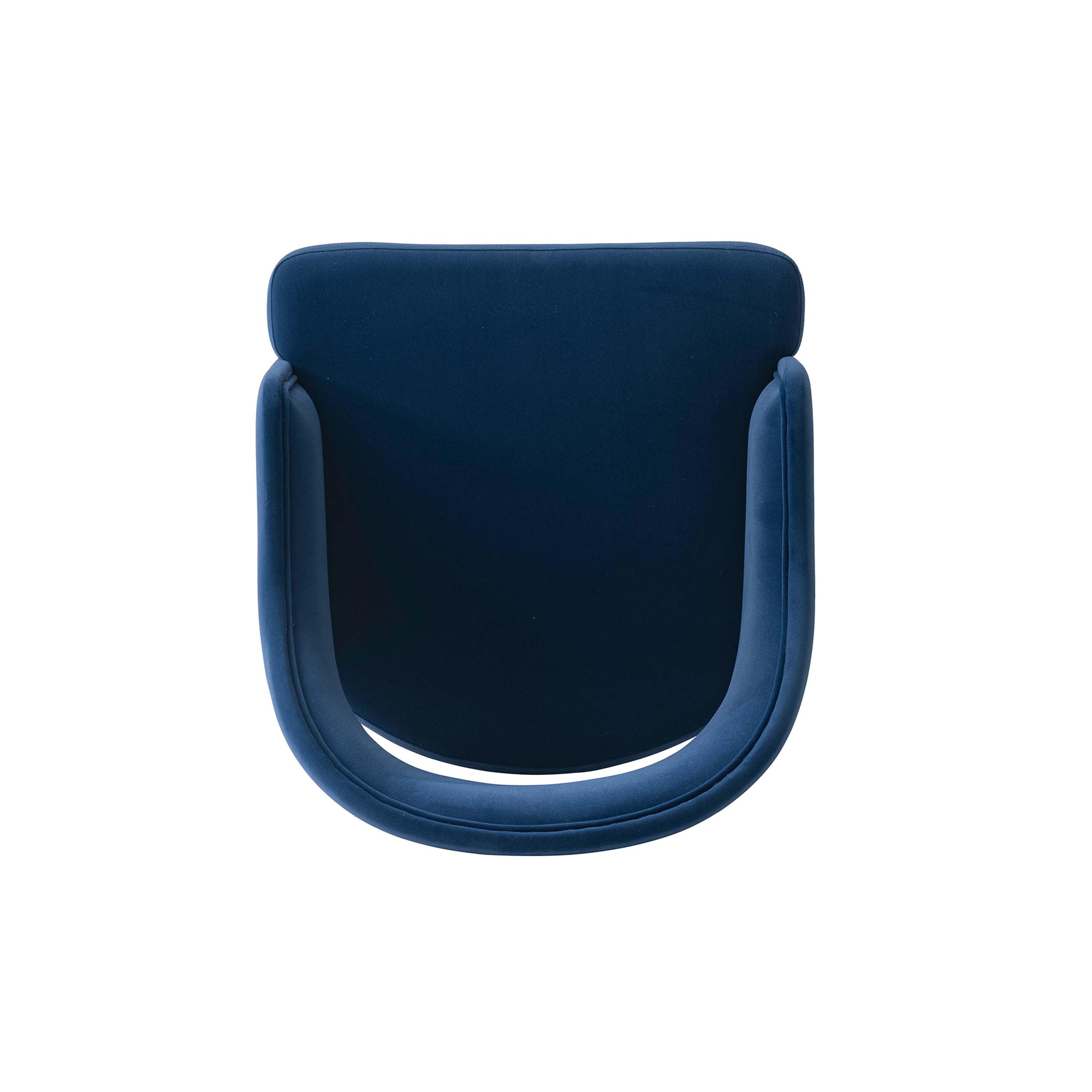 Manhattan Comfort Rockaway And Carrington Dinning Table with 4 Chairs, Natural/Midnight Blue, large