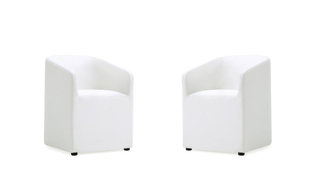 Manhattan Comfort Anna Dining Armchair set of 2, Cream