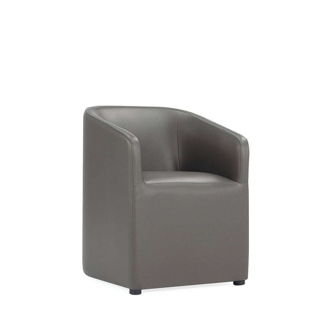 Manhattan Comfort Anna Dining Armchair set of 2, Pewter, large