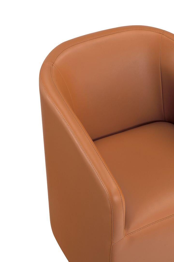 Manhattan Comfort Anna Dining Armchair set of 2, Saddle, large