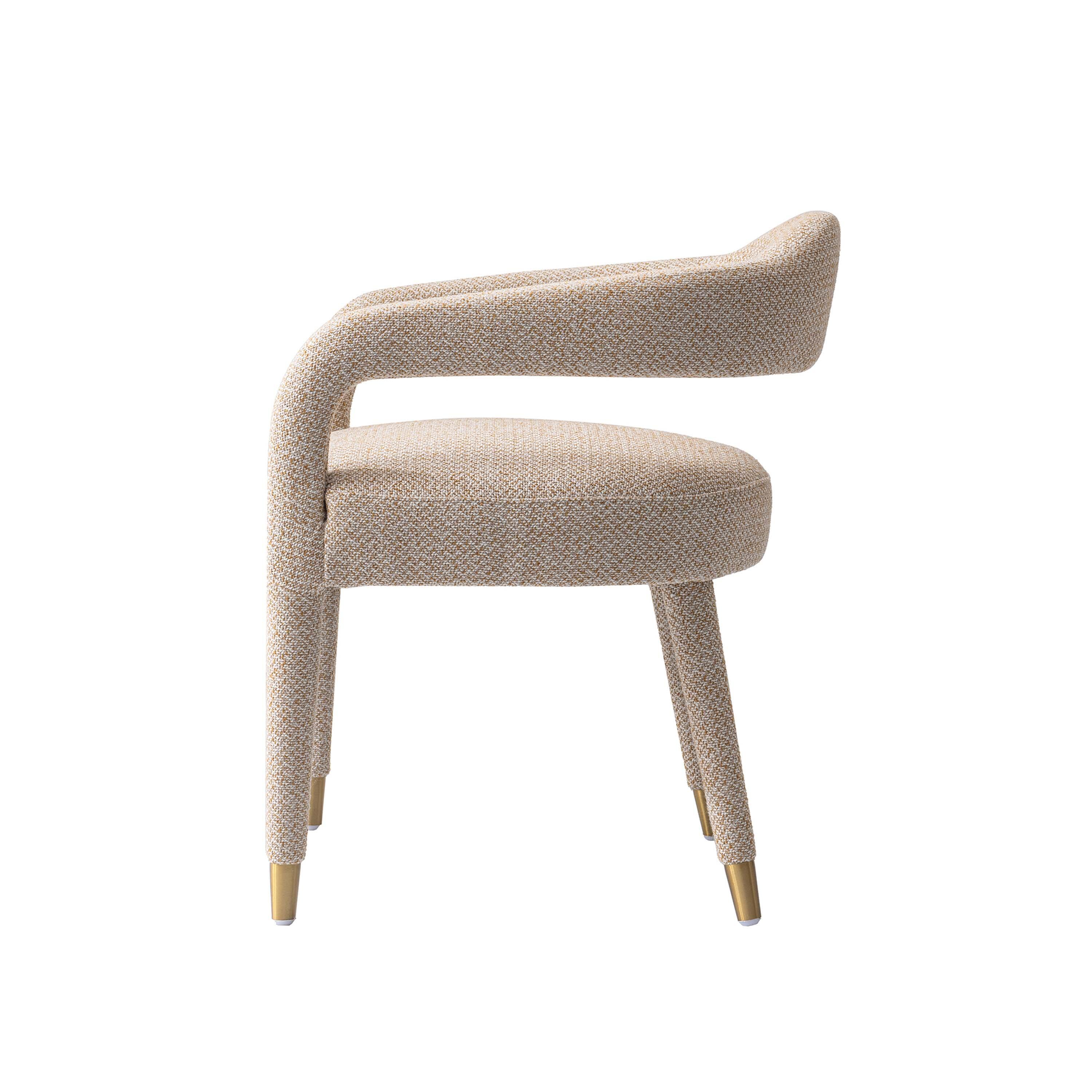 Manhattan Comfort Aspen Dining Armchair set of 2, Gold Dust, large