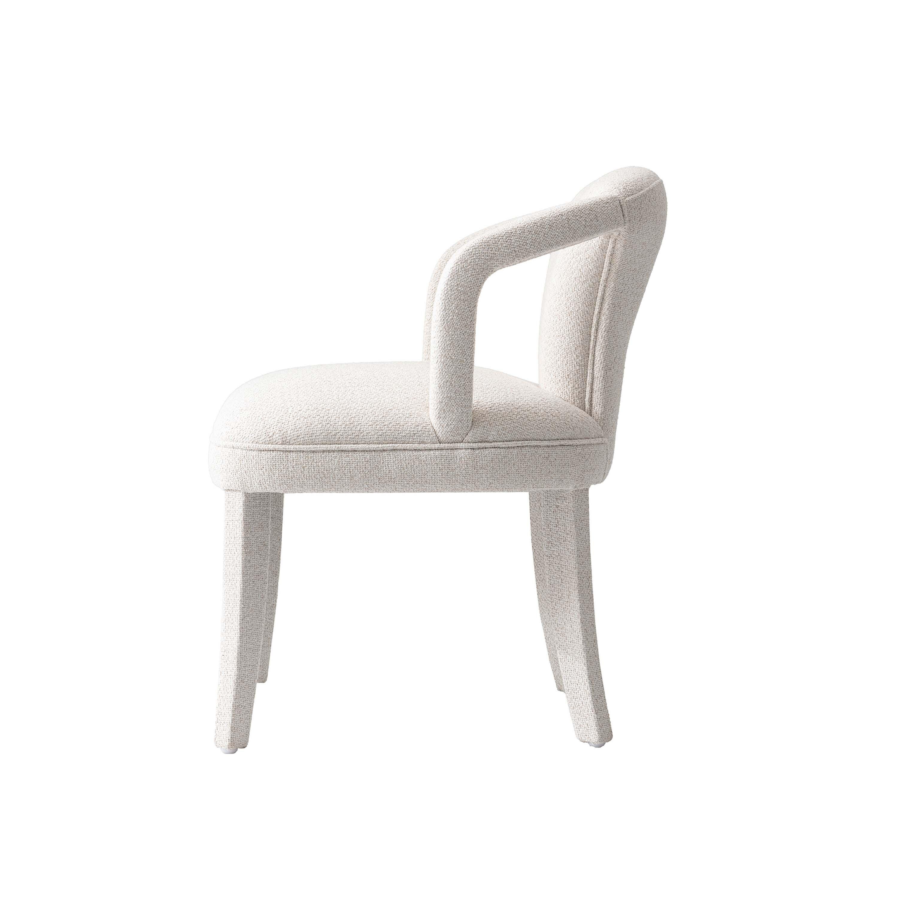 Manhattan Comfort Palmer Dining Armchair set of 2, Ivory, large