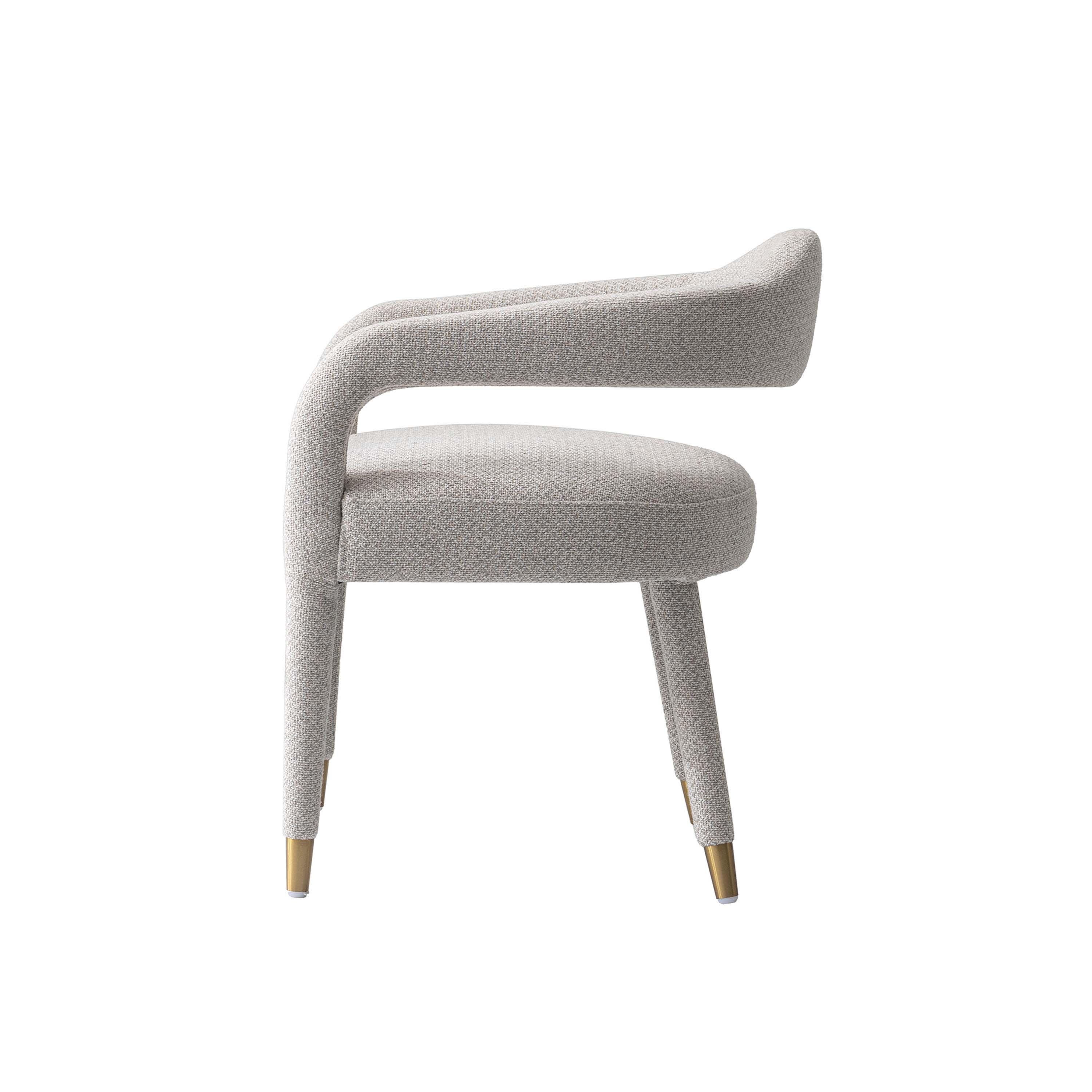 Manhattan Comfort Aspen Dining Armchair set of 2, Silver Lining, large