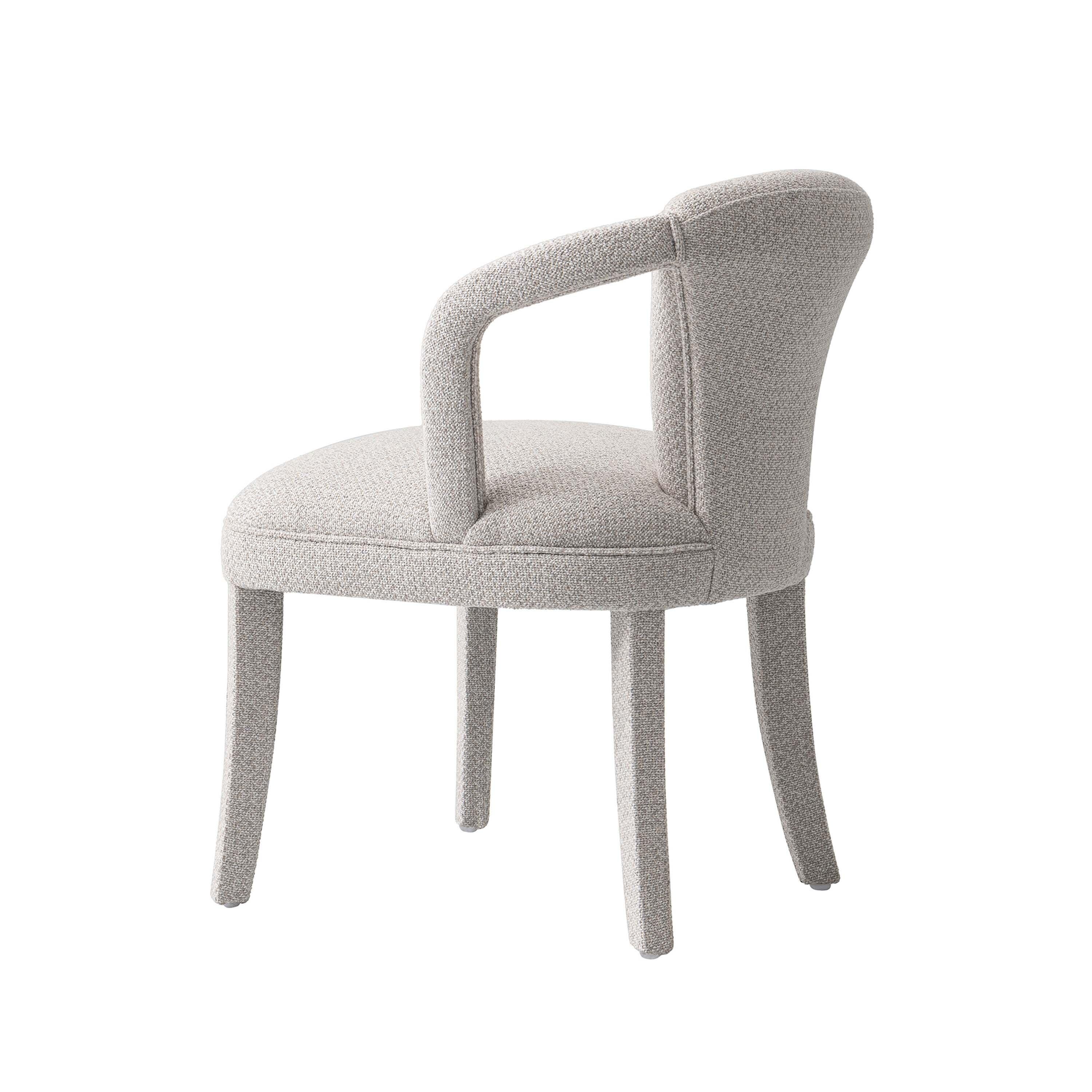 Manhattan Comfort Palmer Dining Armchair set of 2, Silver Lining, large