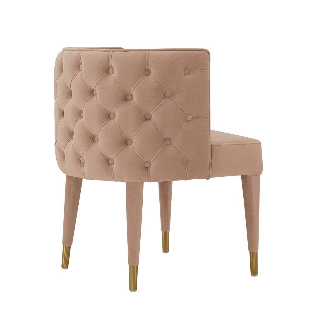 Manhattan Comfort Maya Dining Chair set of 2, Nude, large