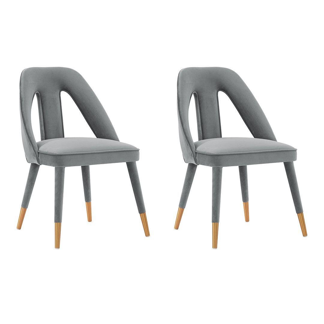 Manhattan Comfort Neda Dining Chair set of 2, Gray, large