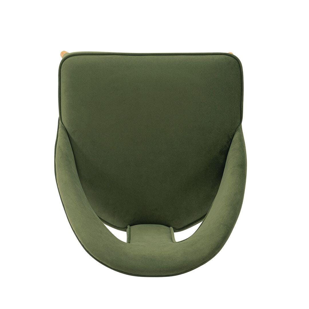 Manhattan Comfort Neda Dining Chair set of 2, Olive Green, large