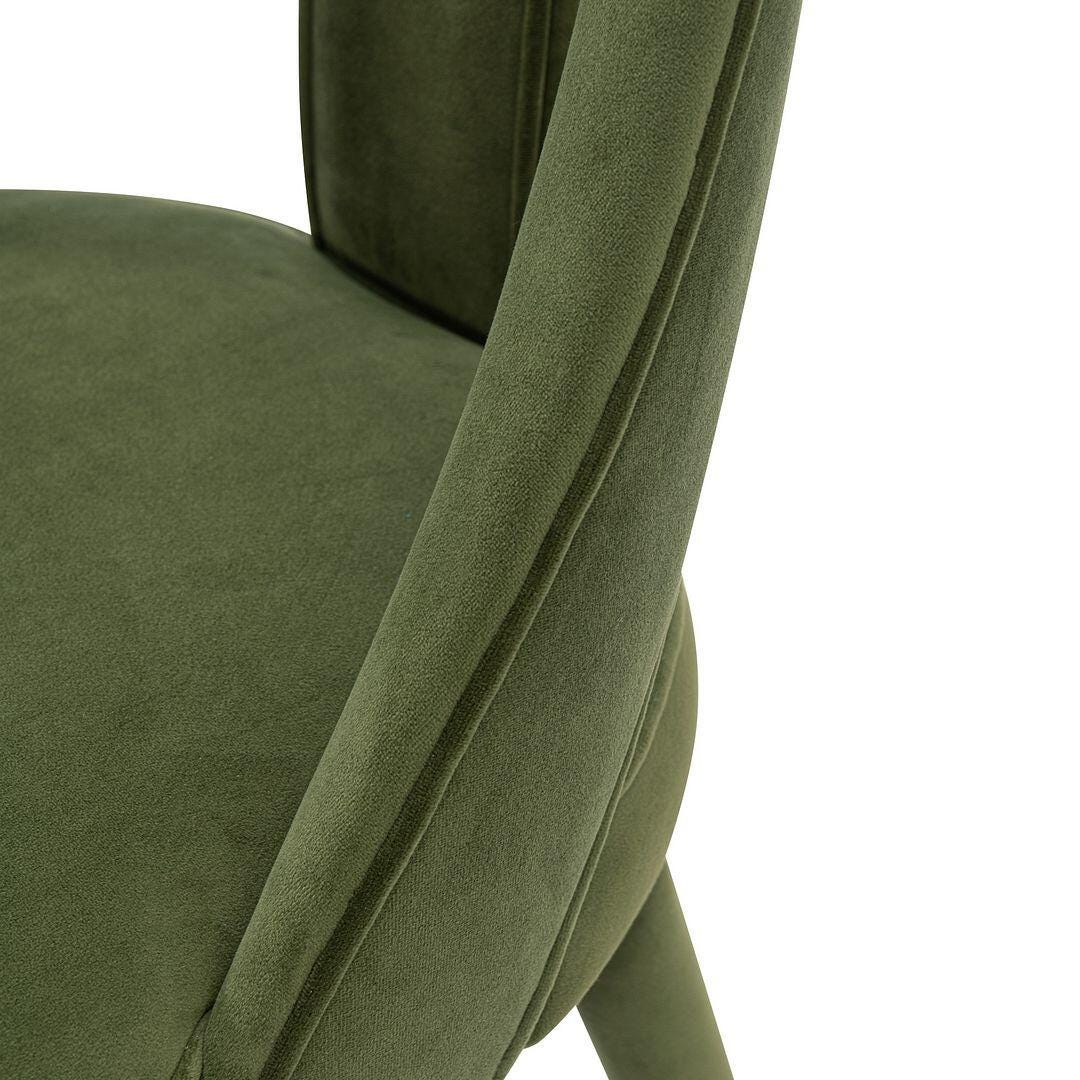 Manhattan Comfort Neda Dining Chair set of 2, Olive Green, large