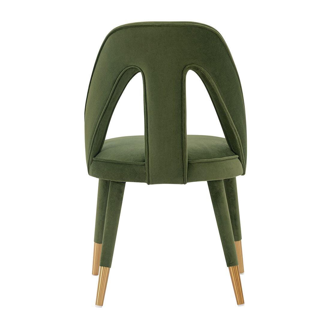 Manhattan Comfort Neda Dining Chair set of 2, Olive Green, large