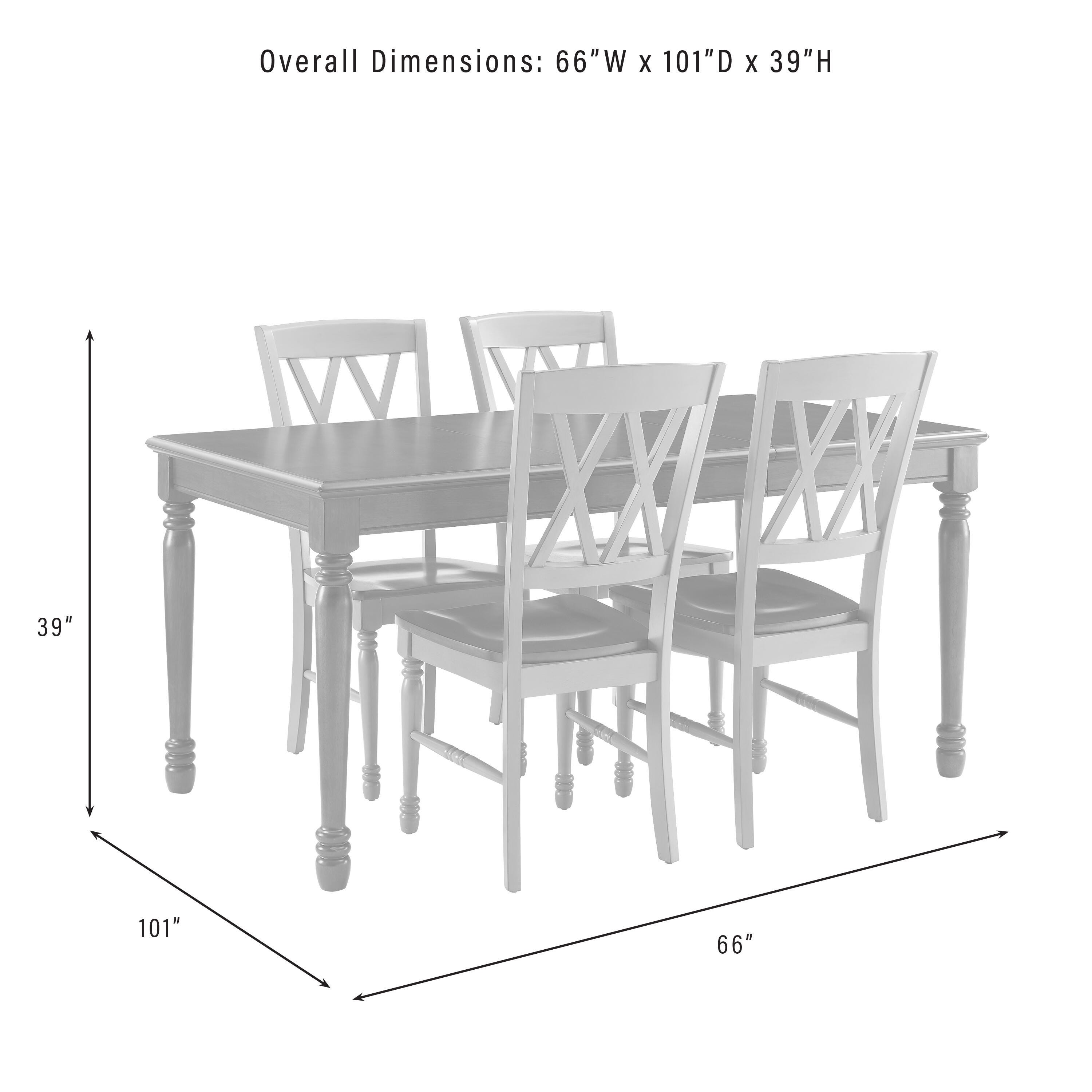Crosley Furniture Shelby Dining Table and 4 Chairs, Navy, large
