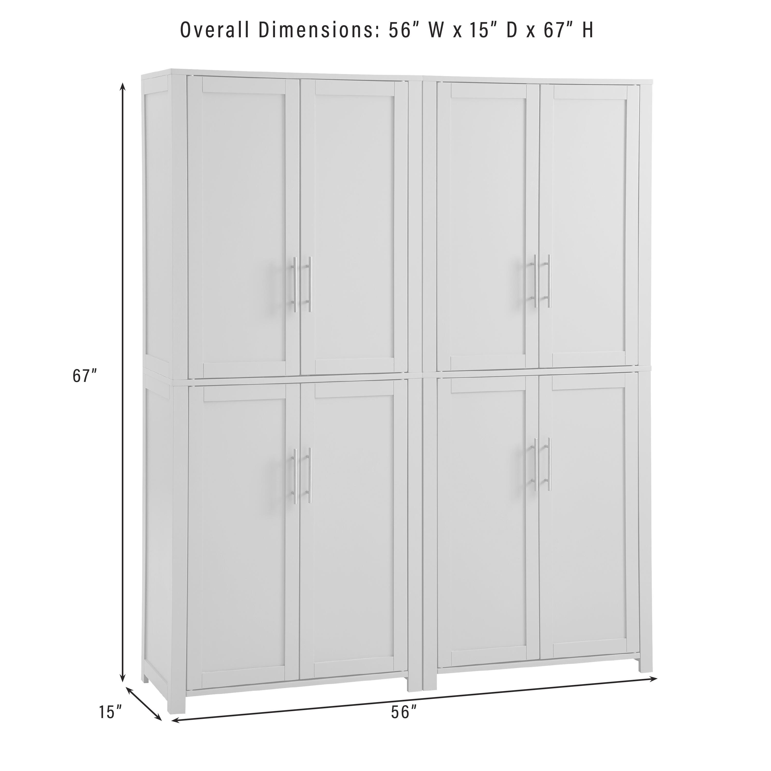 Crosley Furniture Savannah Kitchen Pantry Storage Cabinet (Set of 2), , large