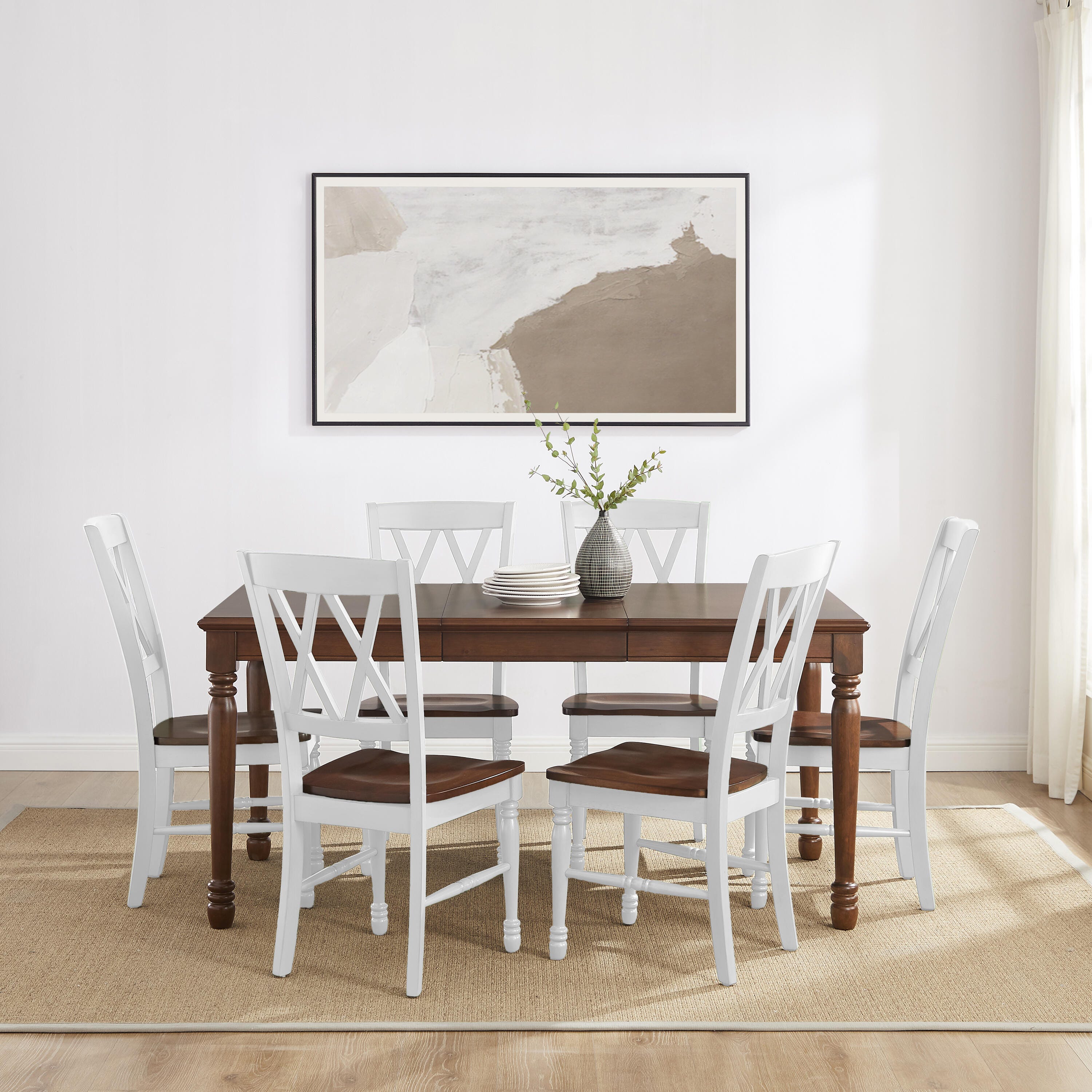 Crosley Furniture Shelby Dining Table and 6 Chairs, , large
