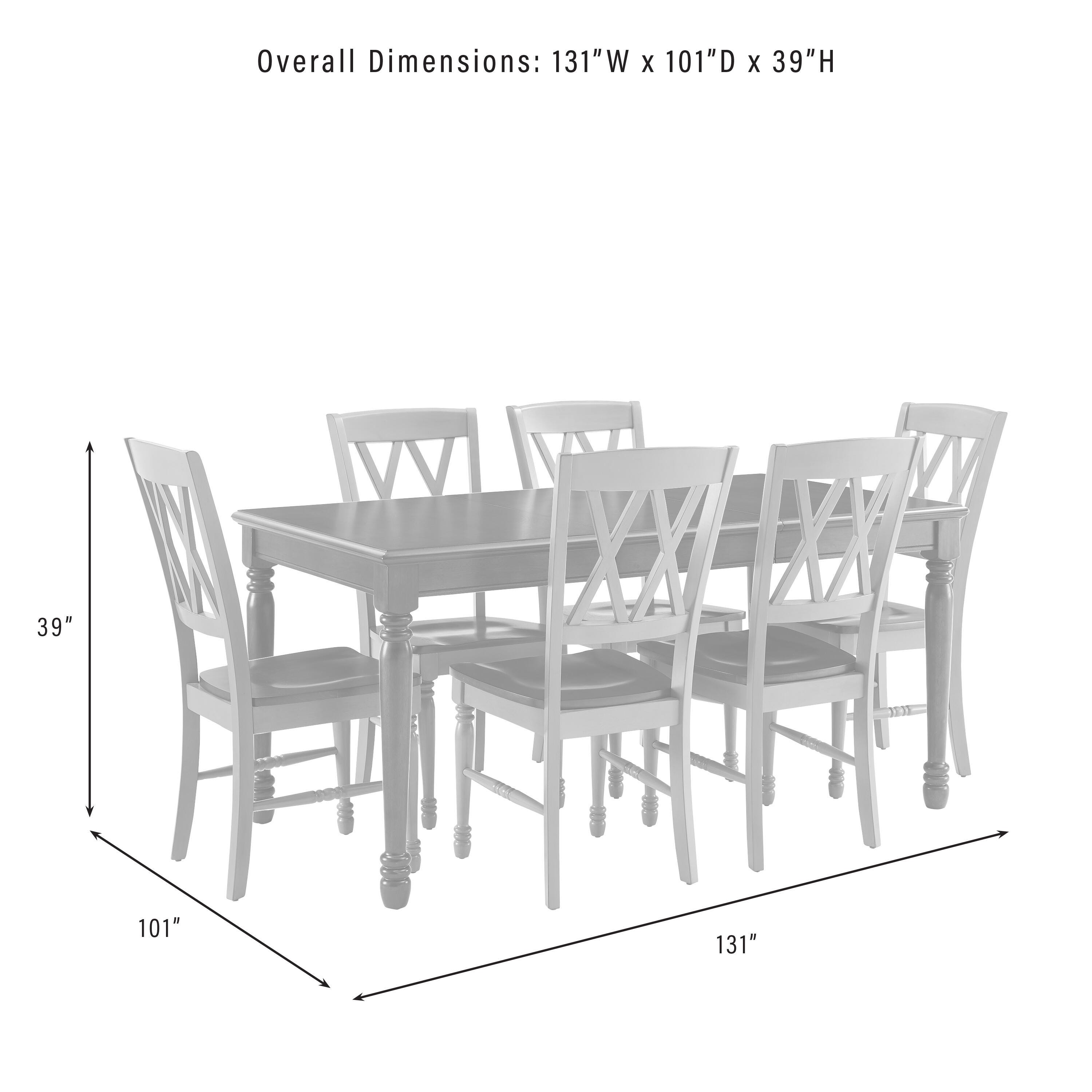 Crosley Furniture Shelby Dining Table and 6 Chairs, , large