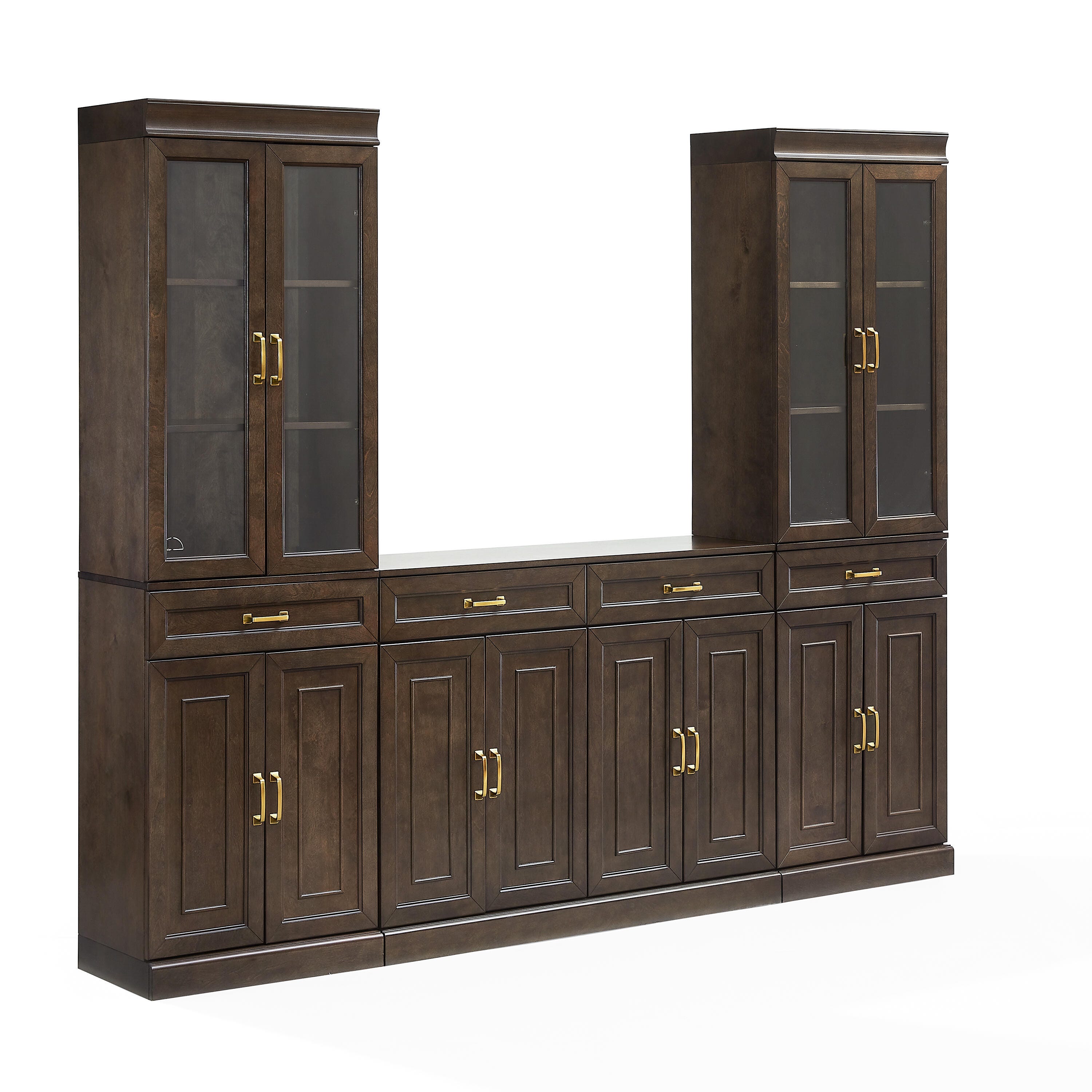 Crosley Furniture Stanton Sideboard And Glass Door Pantry Set, , large