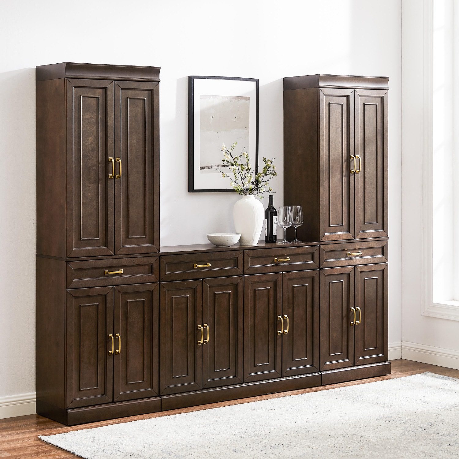Crosley Furniture Stanton Sideboard And Pantry Set
