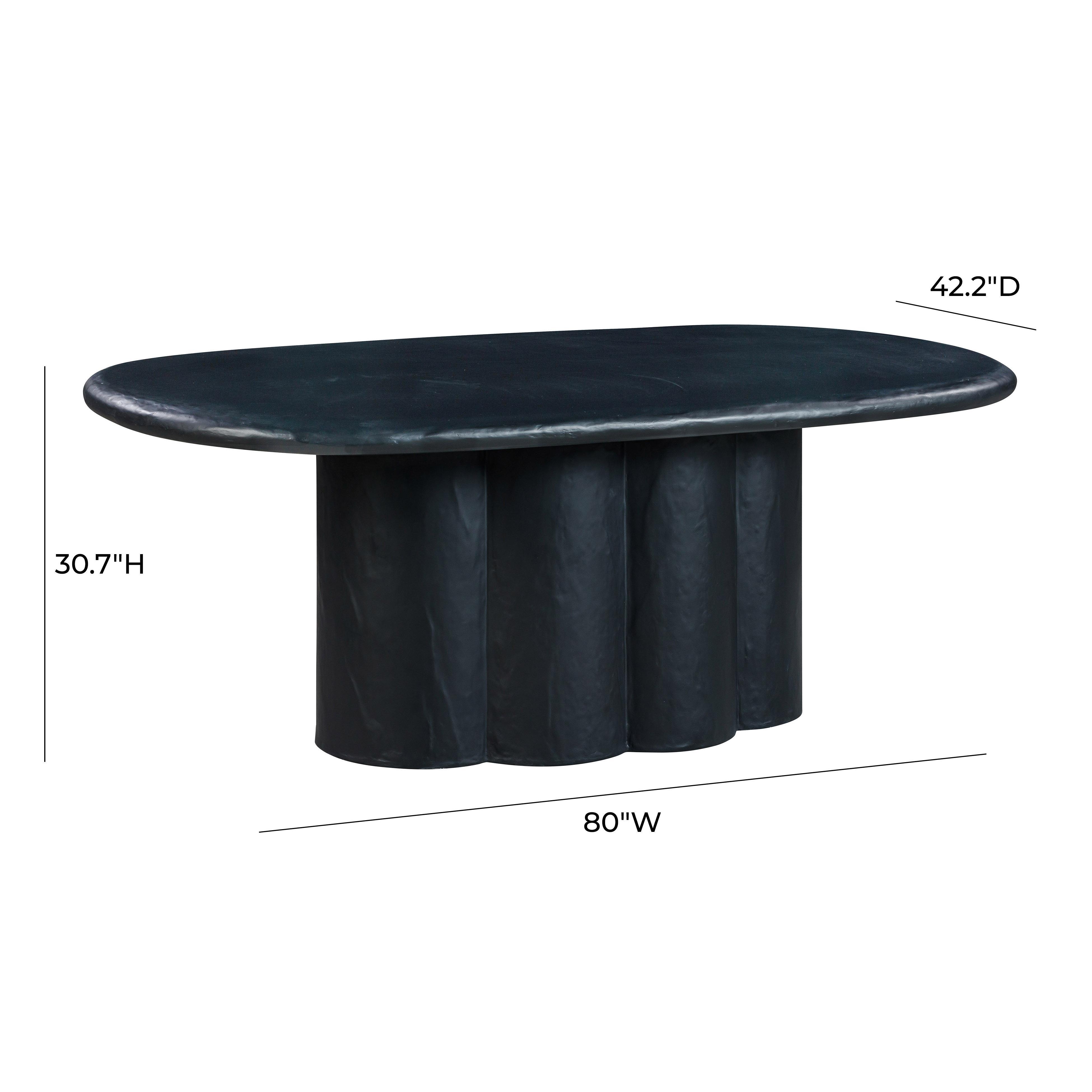 TOV Furniture Elika Dining Table, Black, large