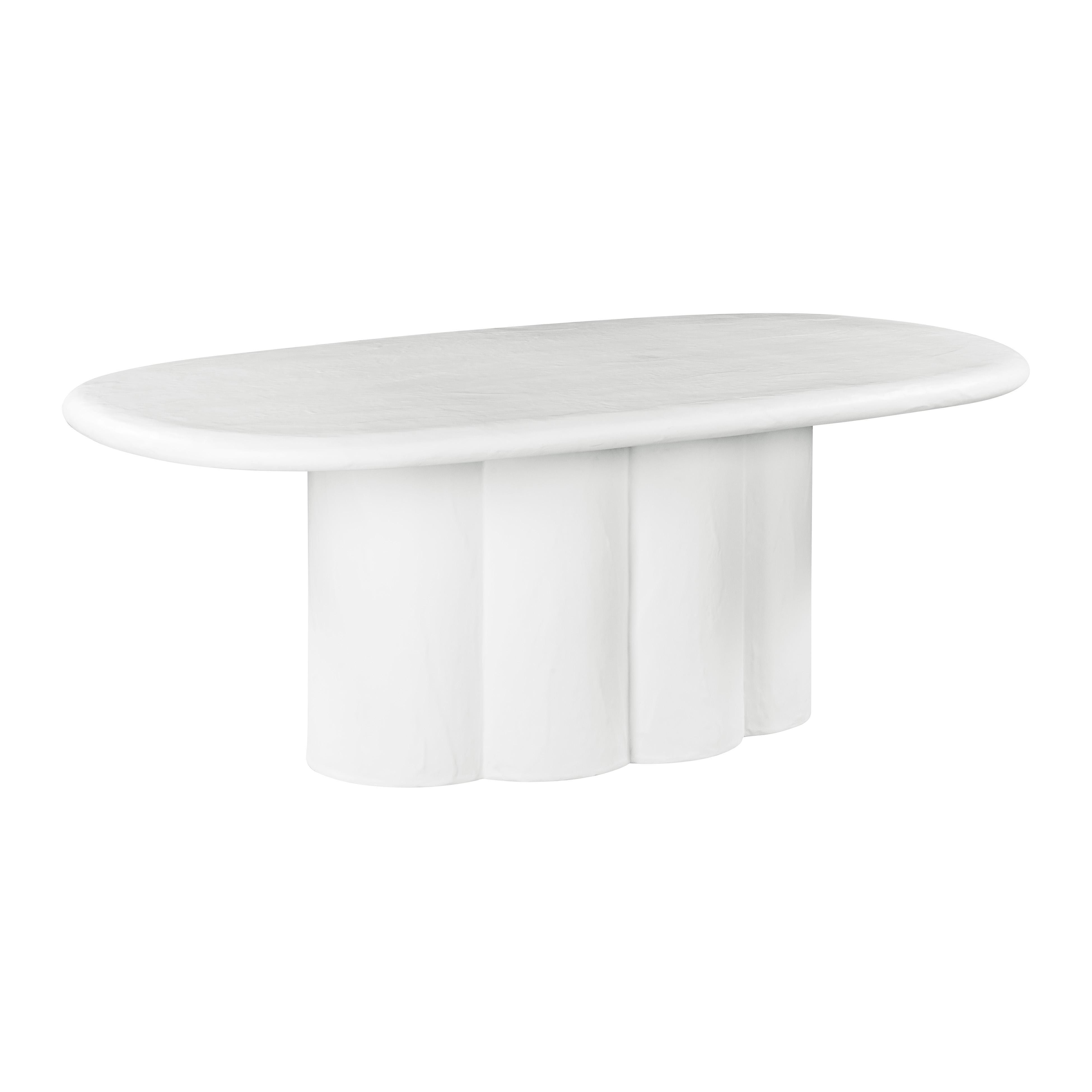 TOV Furniture Elika Dining Table, White, large